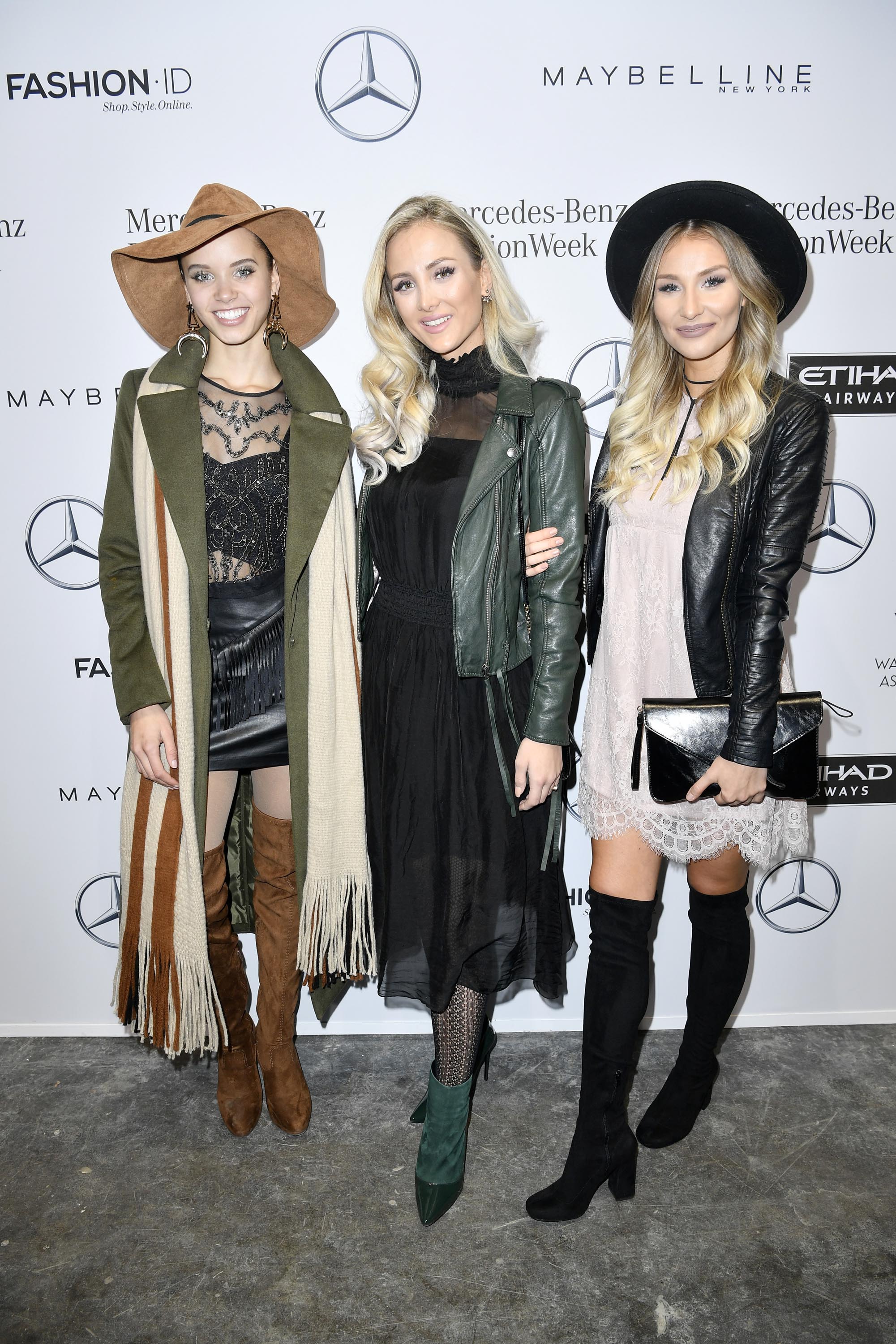 Taynara Joy Silva Wolf, Carmen Mercedes Kroll & Ana Johnson attend MBFW Berlin