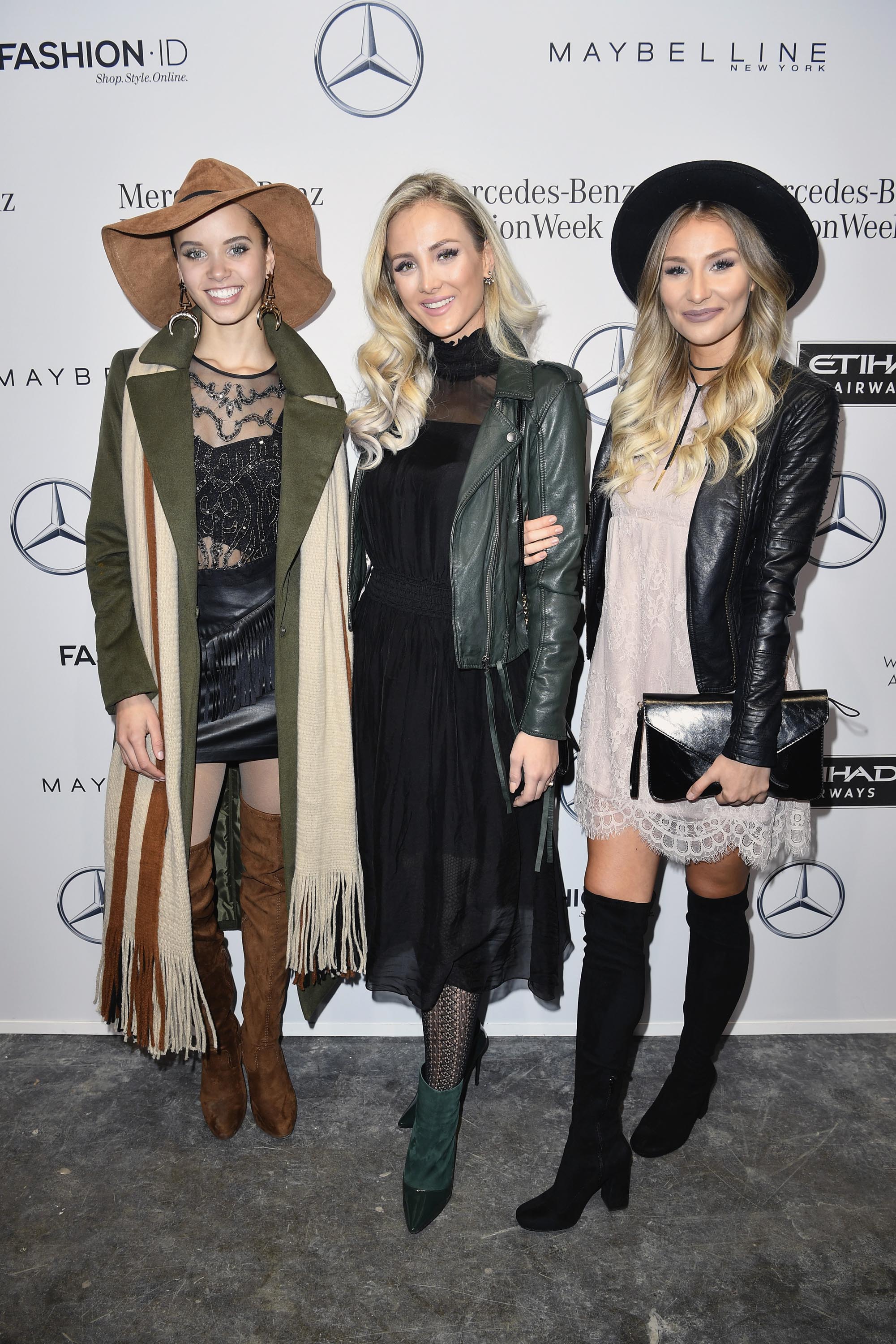 Taynara Joy Silva Wolf, Carmen Mercedes Kroll & Ana Johnson attend MBFW Berlin