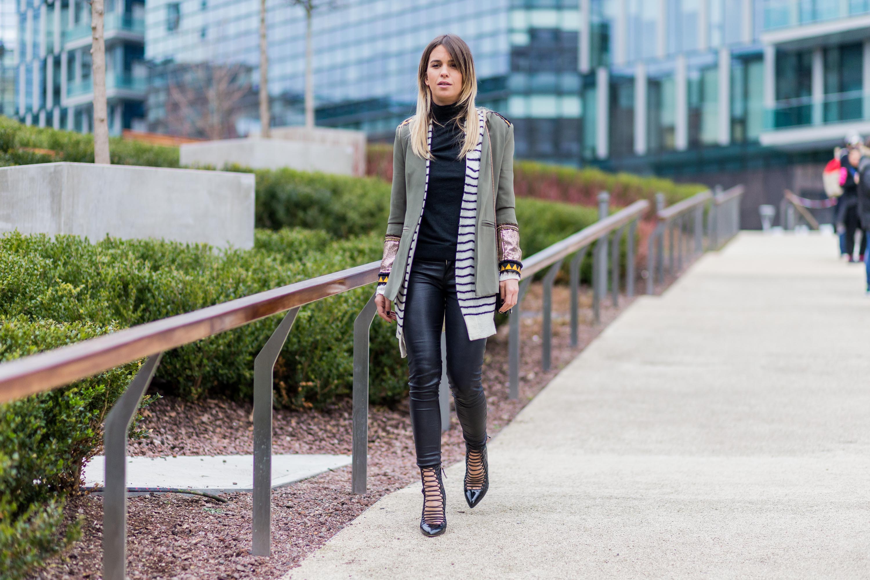 Carola Bernard street style in Milan