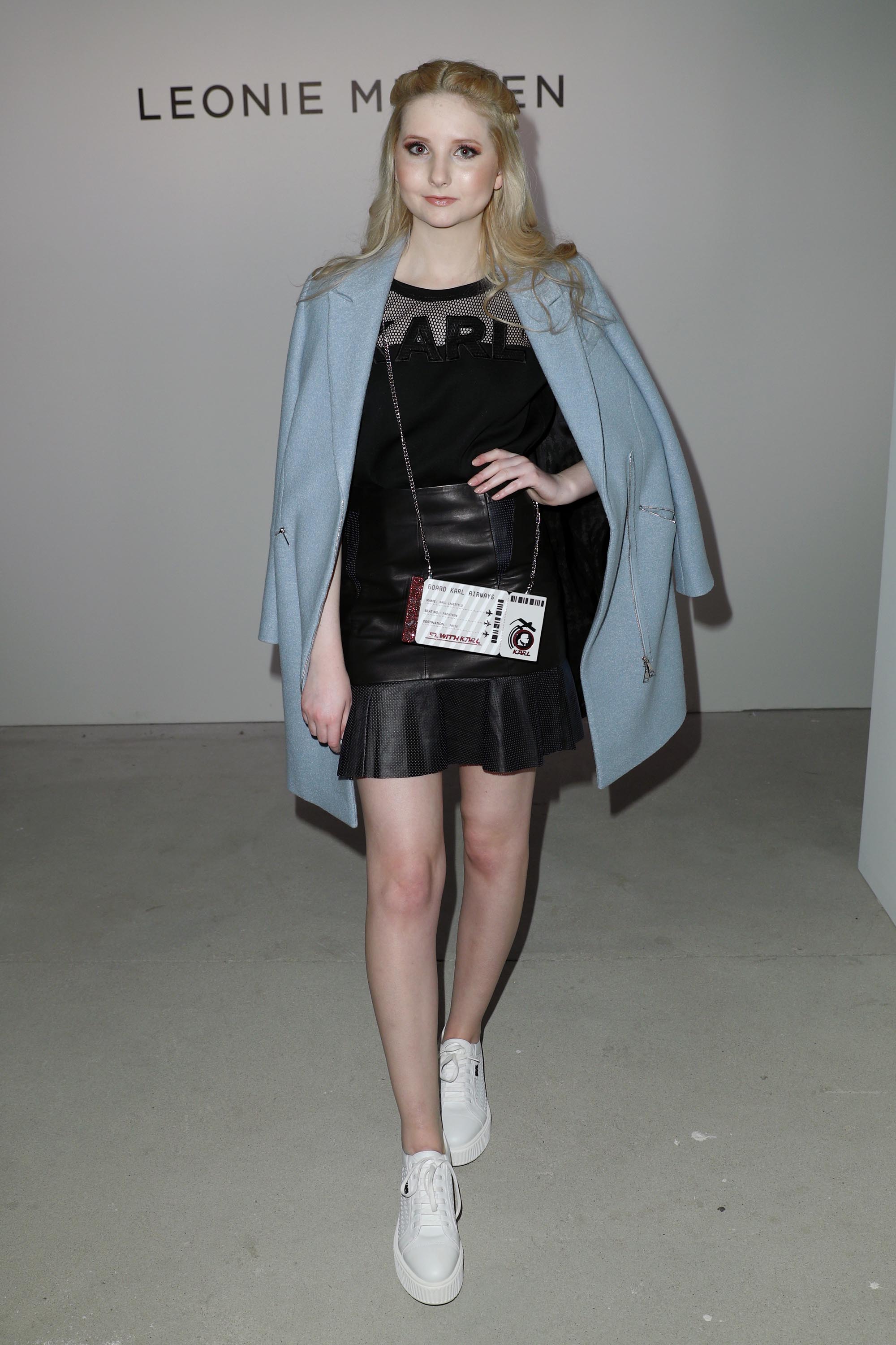 Anna Hiltrop attends the Leonie Mergen show