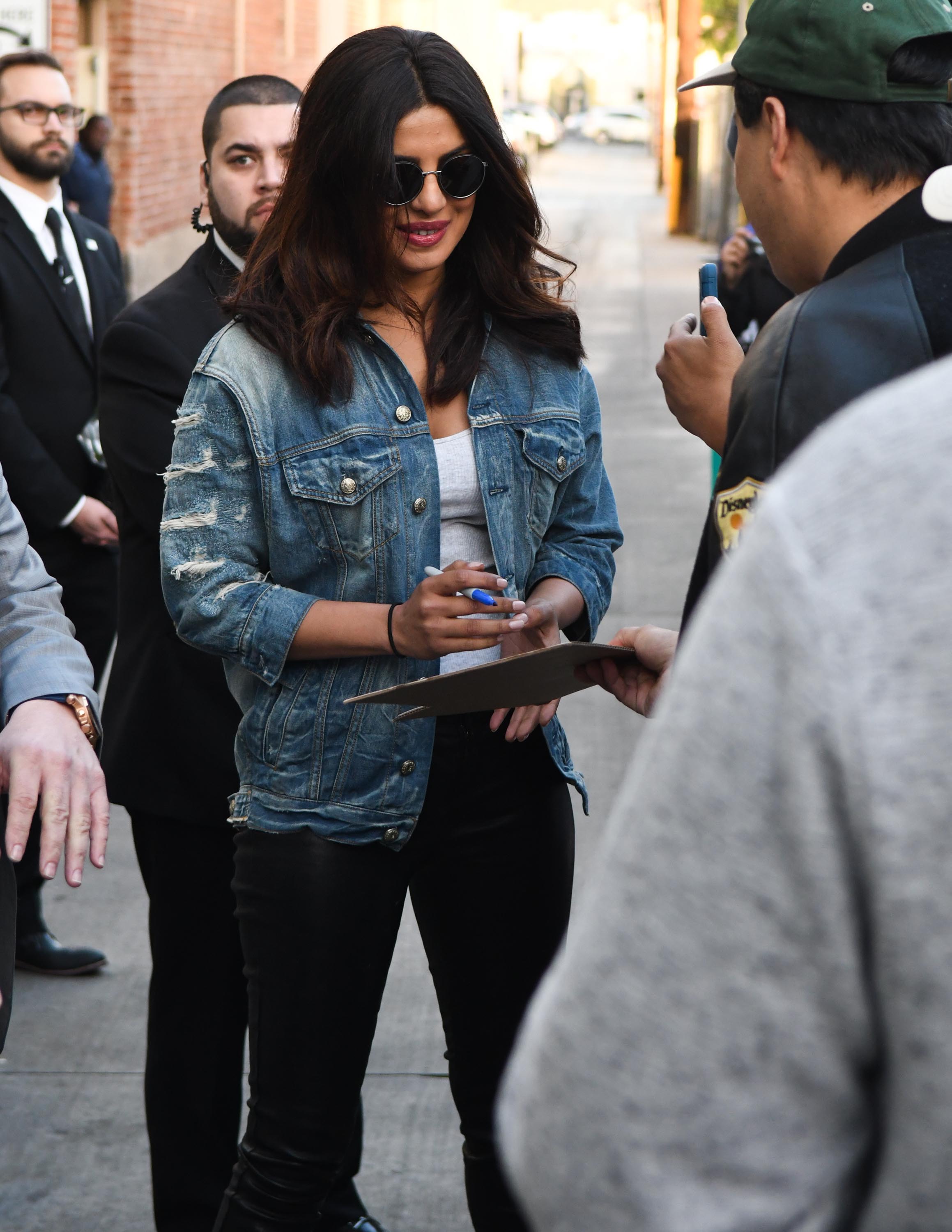 Priyanka Chopra seen at Jimmy Kimmel Live