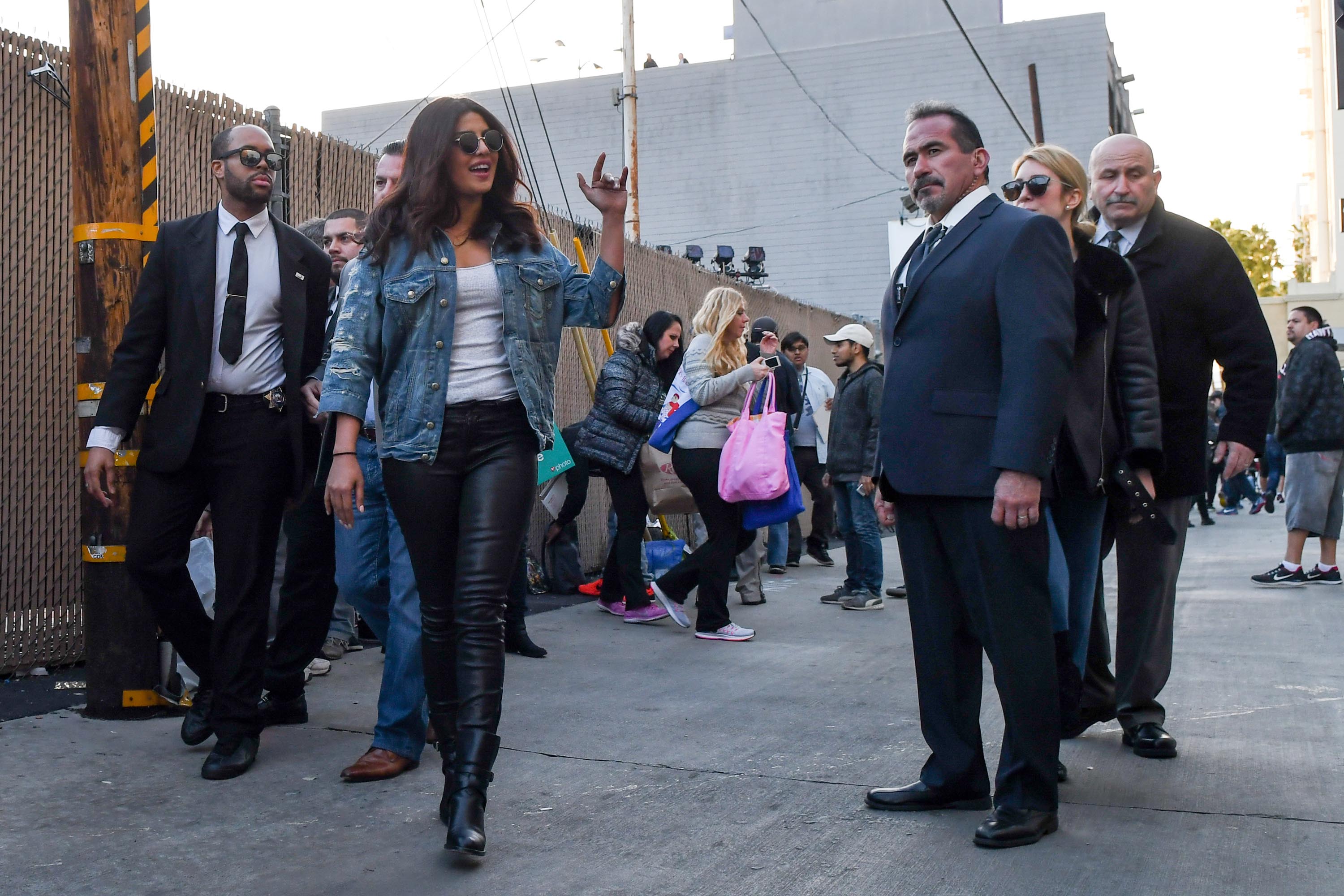 Priyanka Chopra seen at Jimmy Kimmel Live