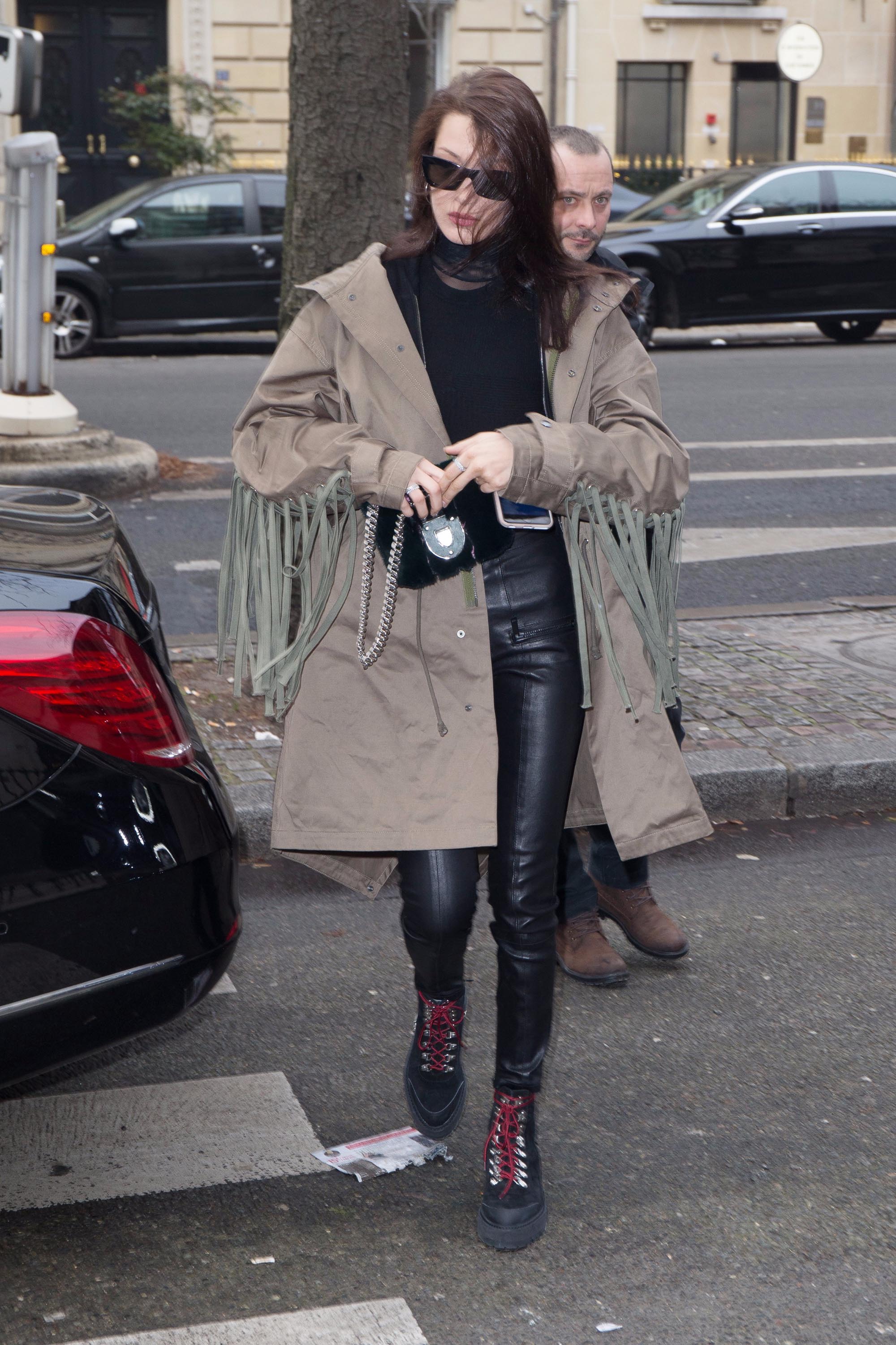 Bella Hadid is seen in Paris