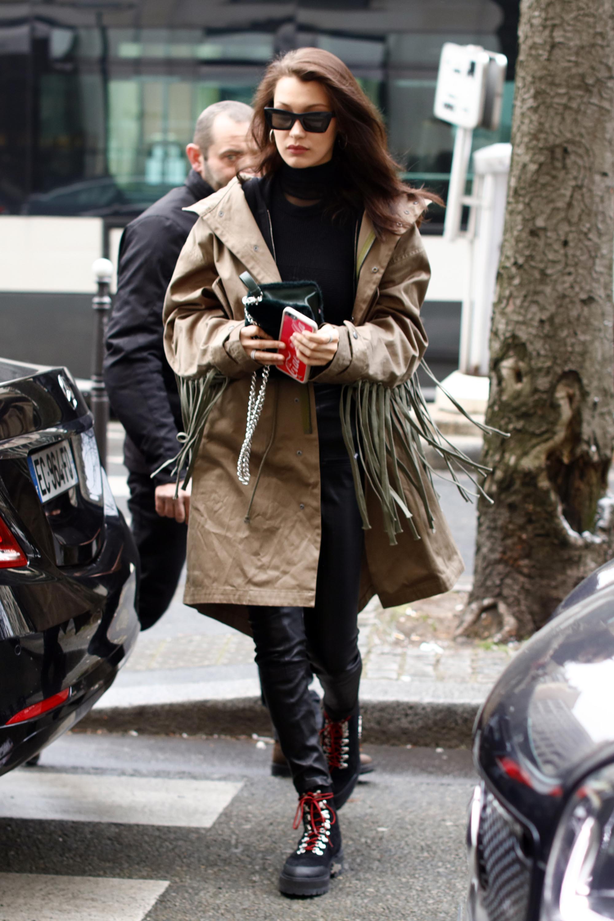 Bella Hadid is seen in Paris