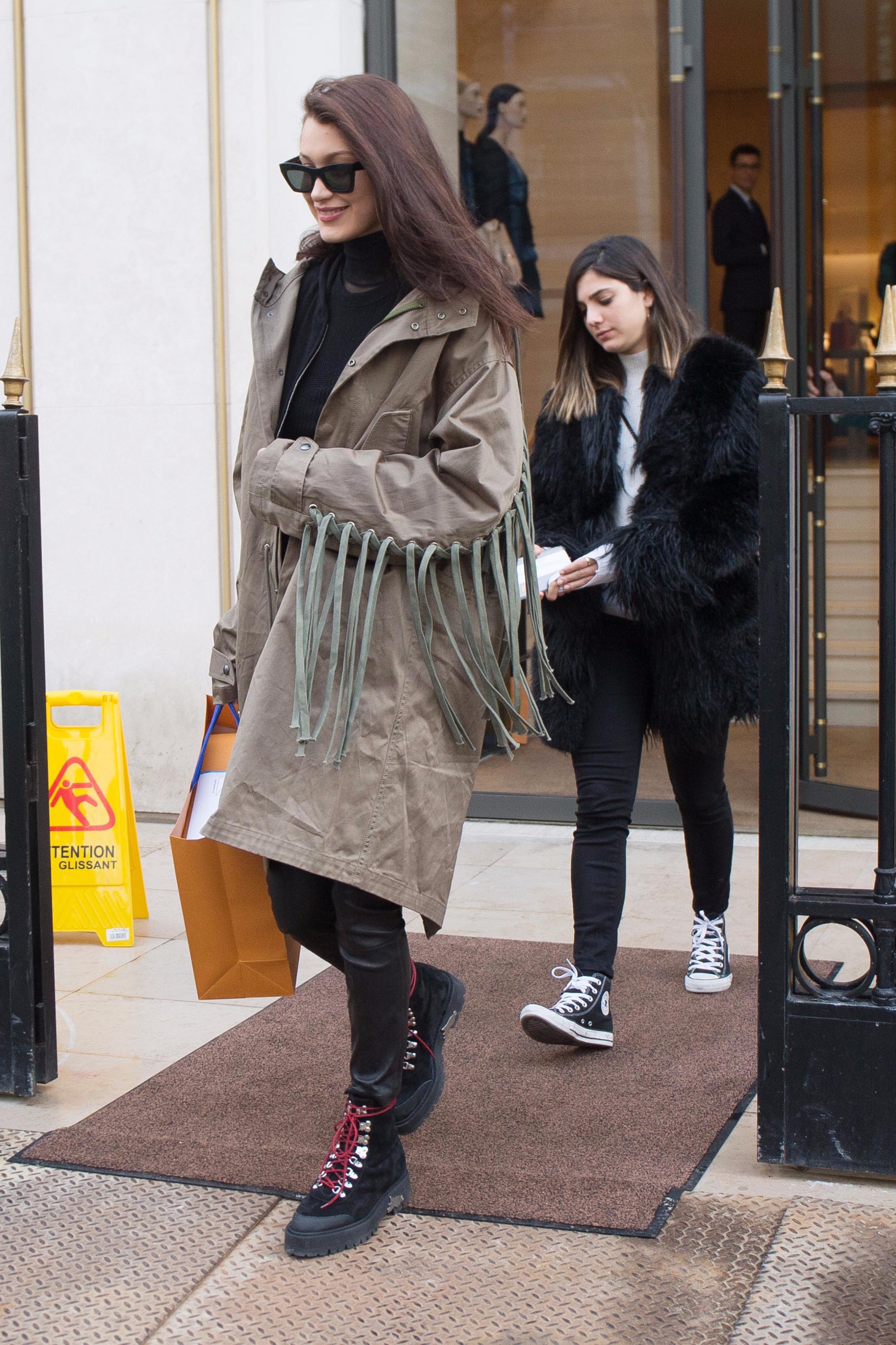 Bella Hadid is seen in Paris