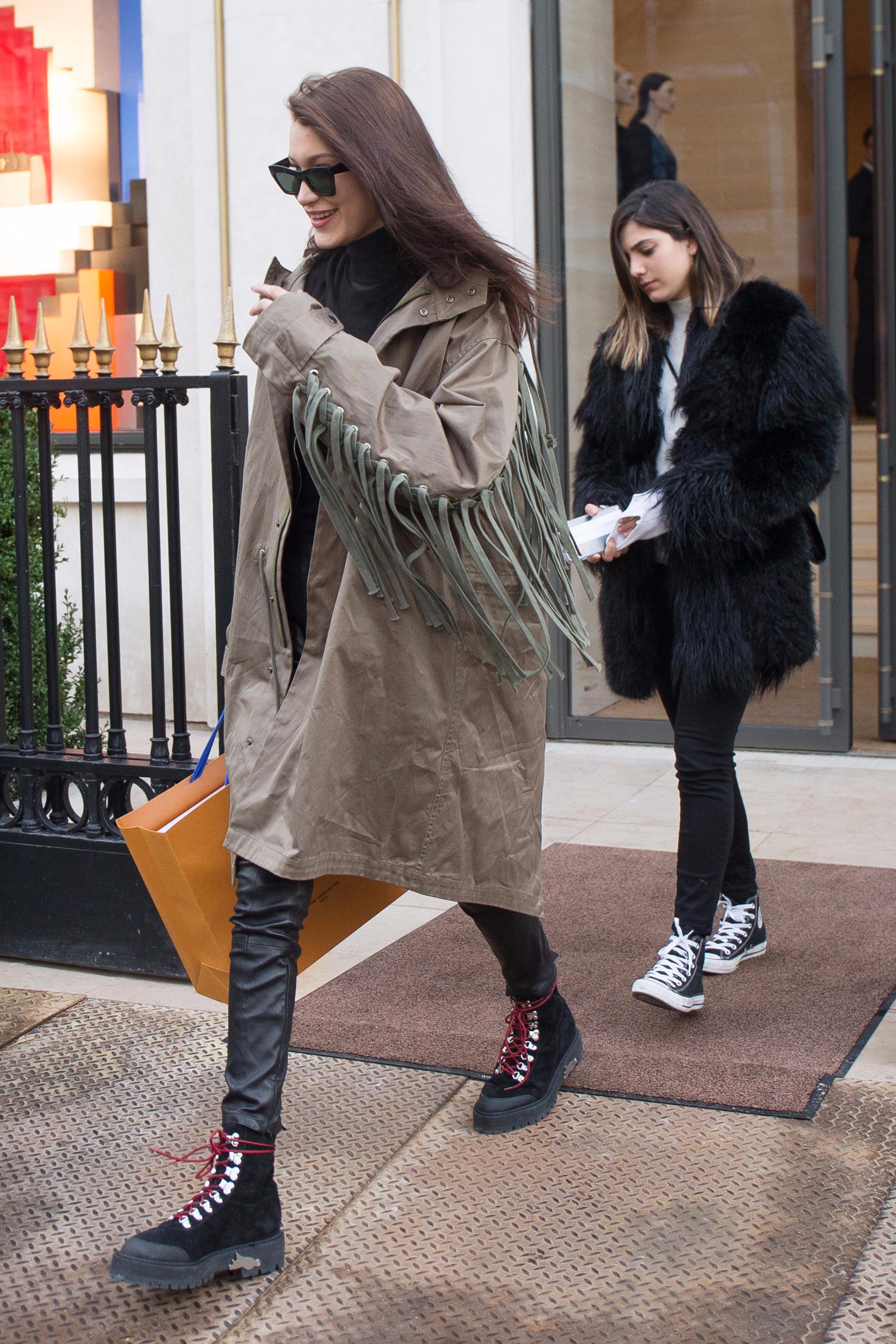 Bella Hadid is seen in Paris