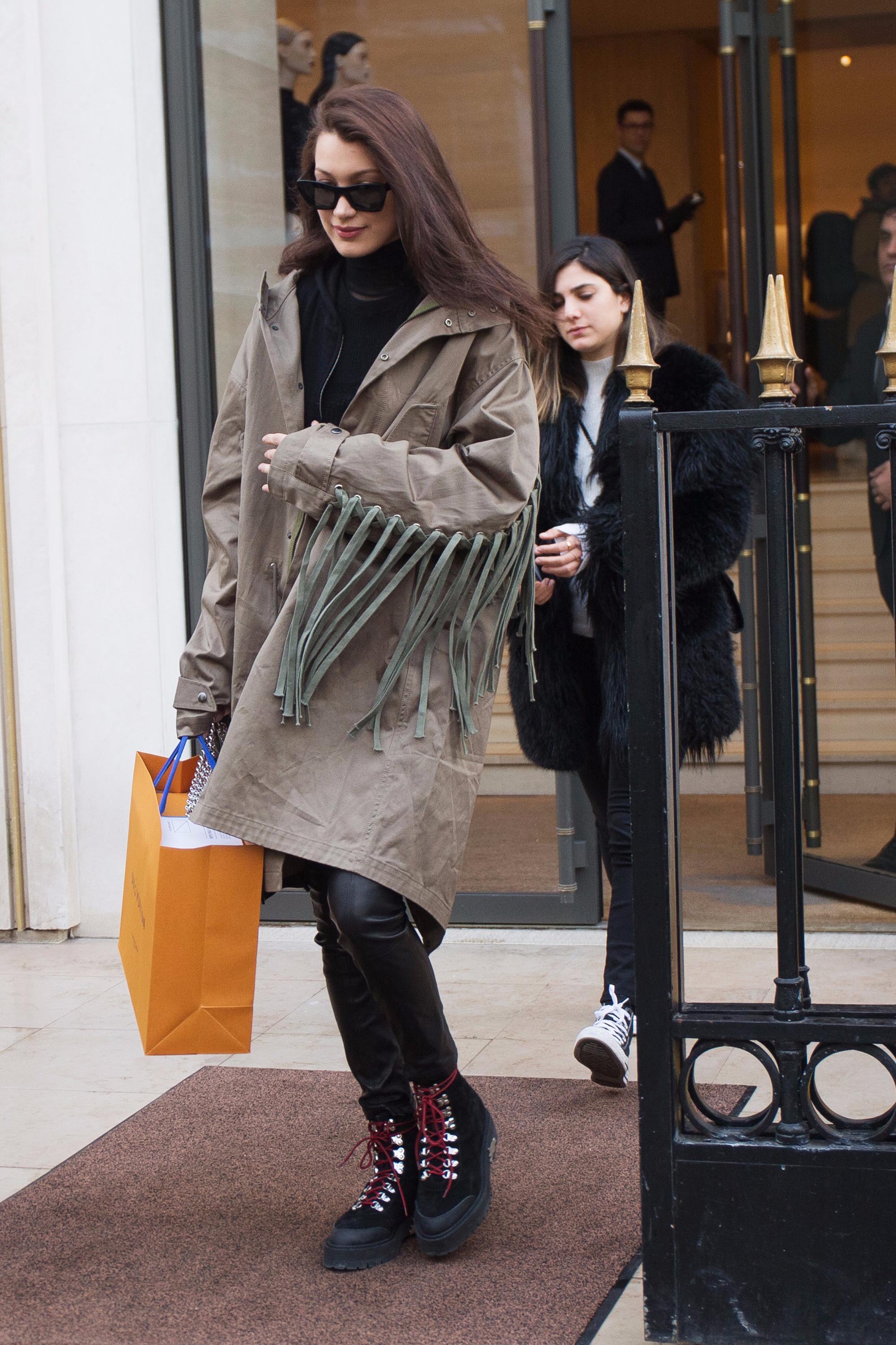 Bella Hadid is seen in Paris