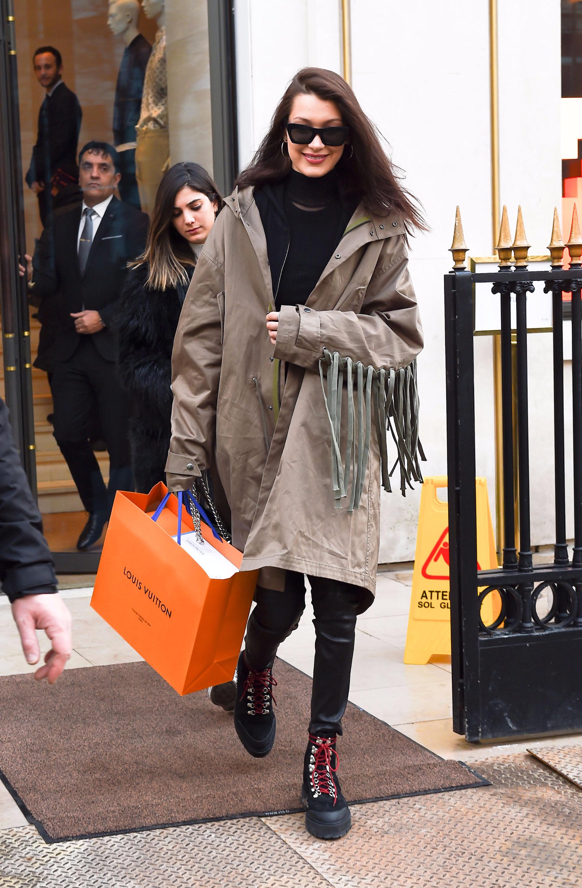 Bella Hadid is seen in Paris