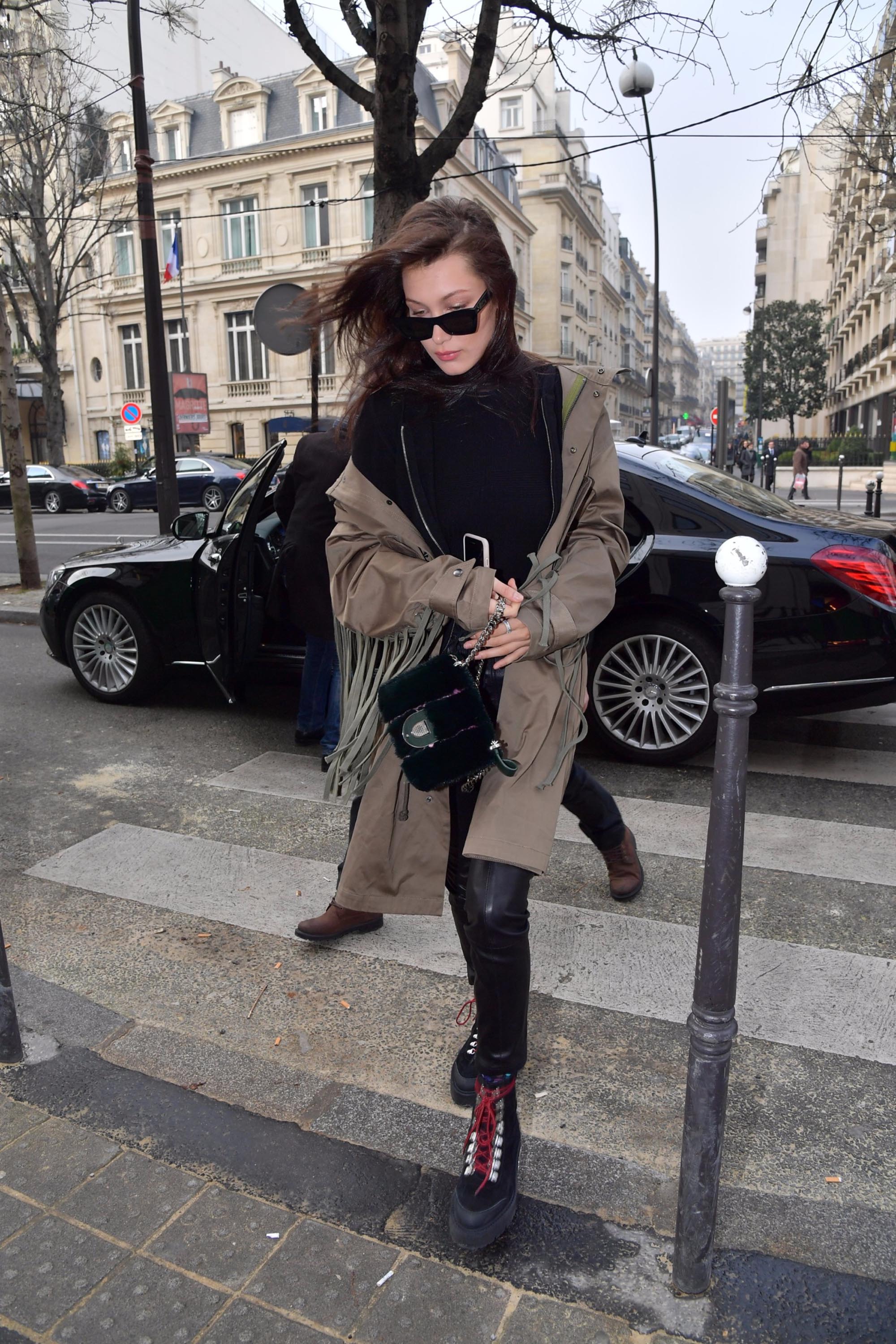 Bella Hadid is seen in Paris