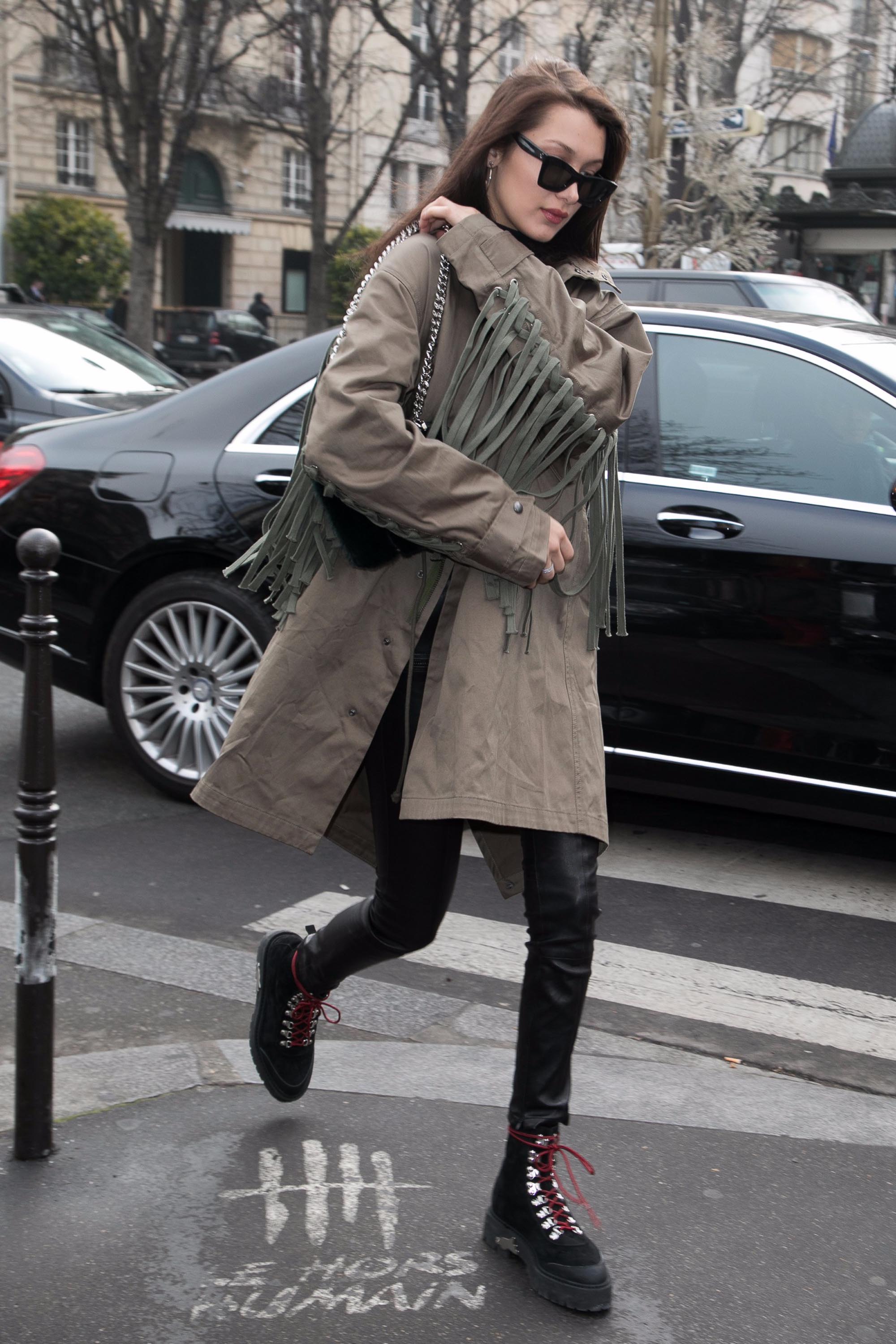 Bella Hadid is seen in Paris