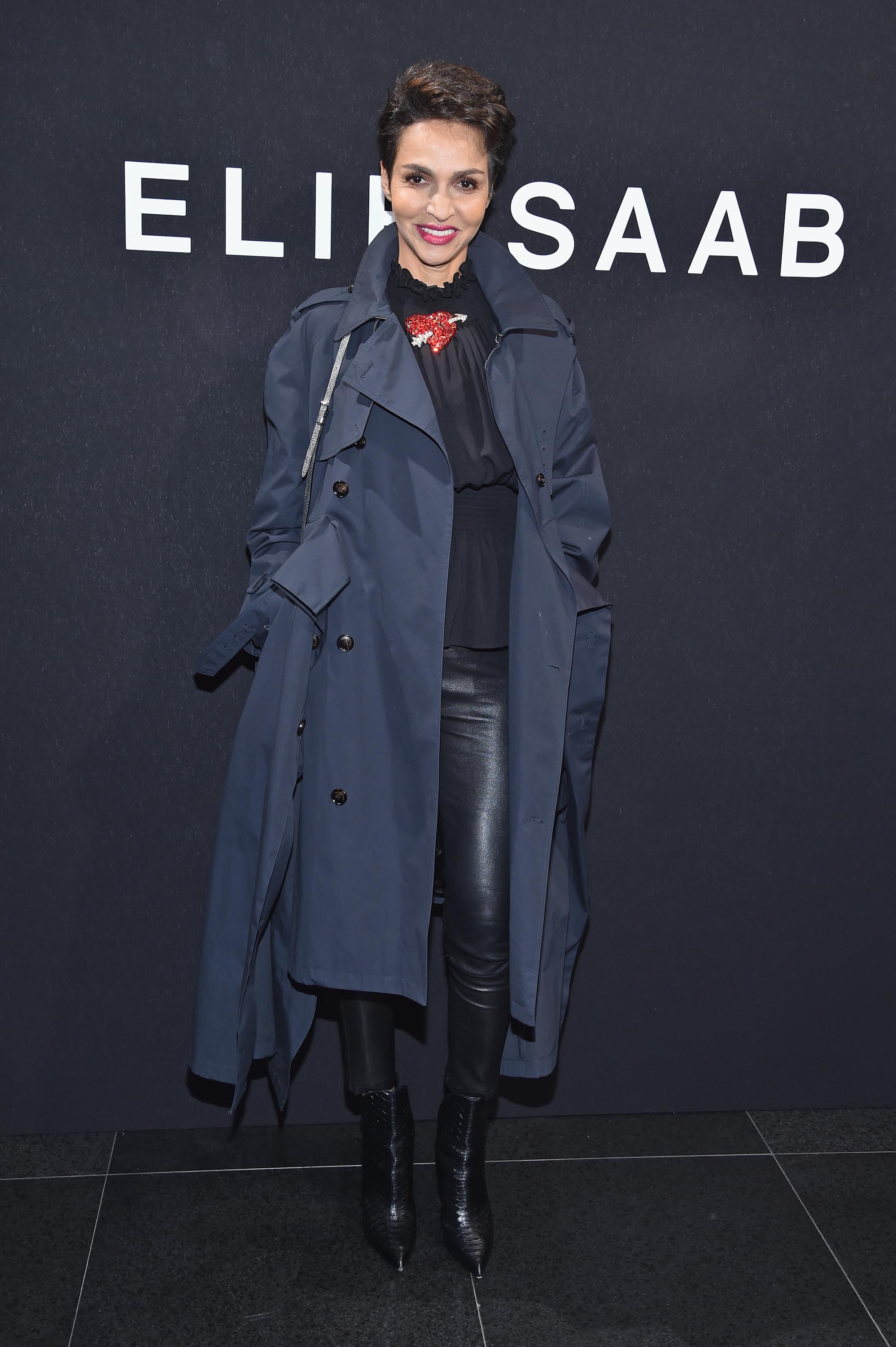 Farida Khelfa attends Paris Fashion Week