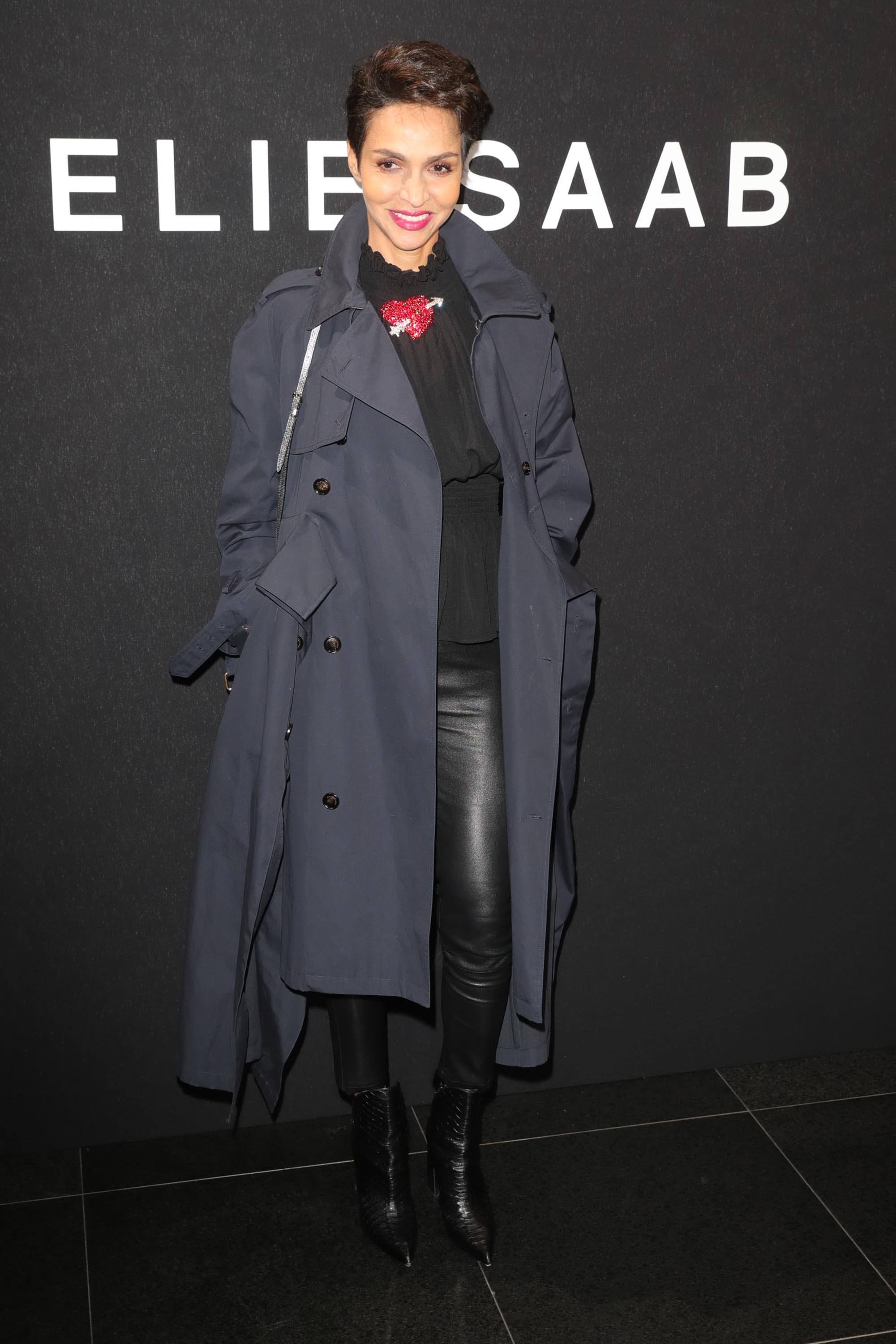 Farida Khelfa attends Paris Fashion Week