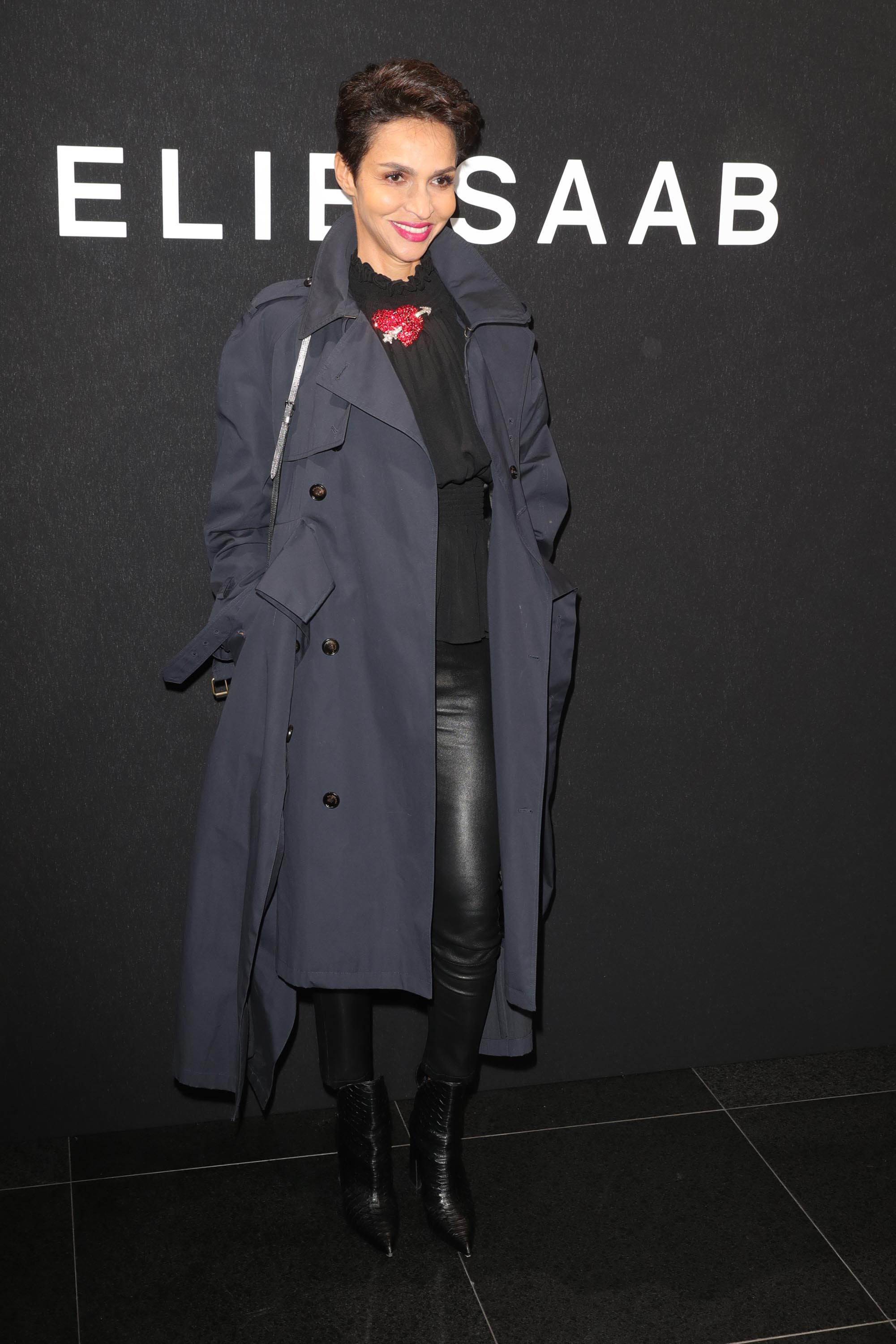 Farida Khelfa attends Paris Fashion Week