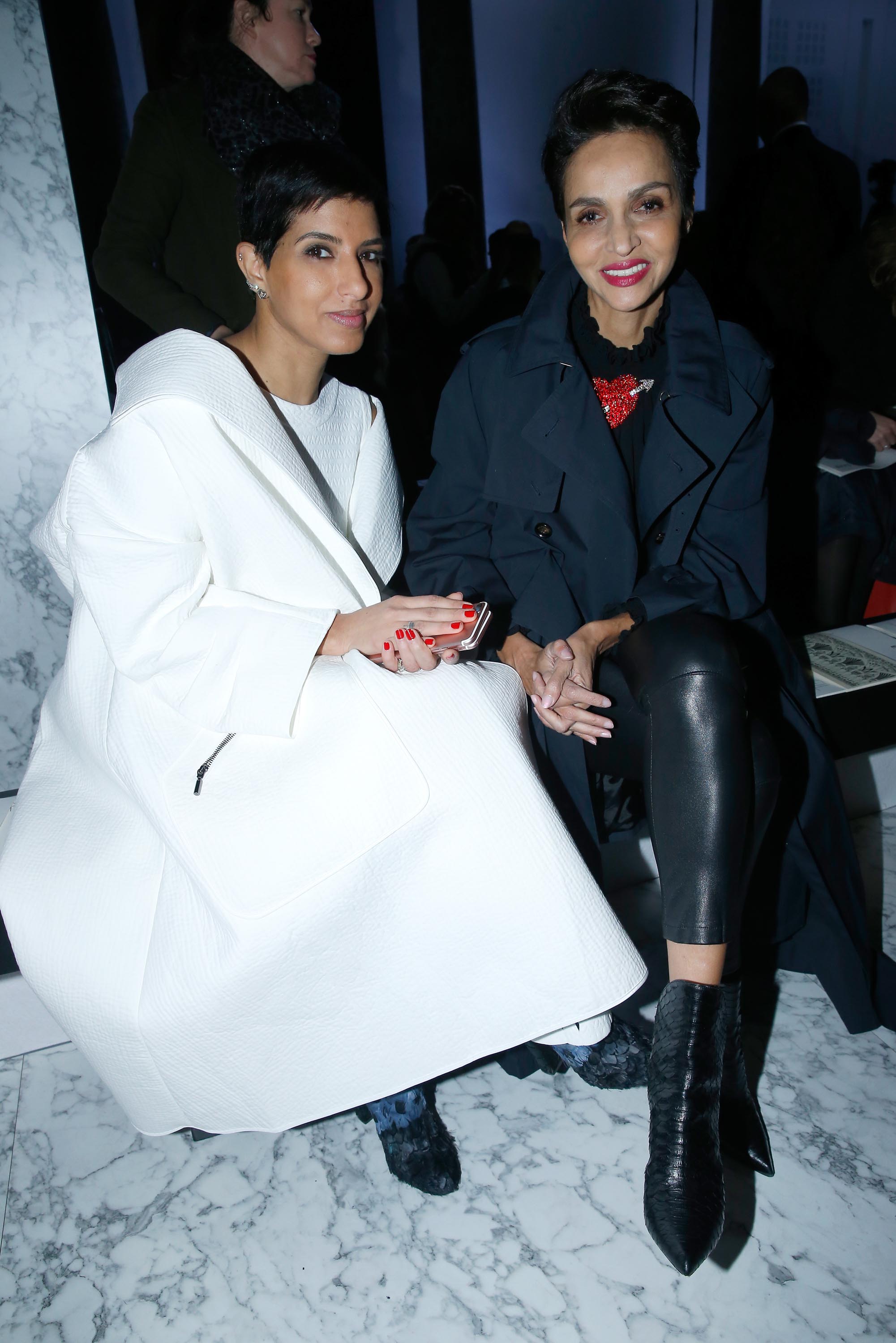 Farida Khelfa attends Paris Fashion Week