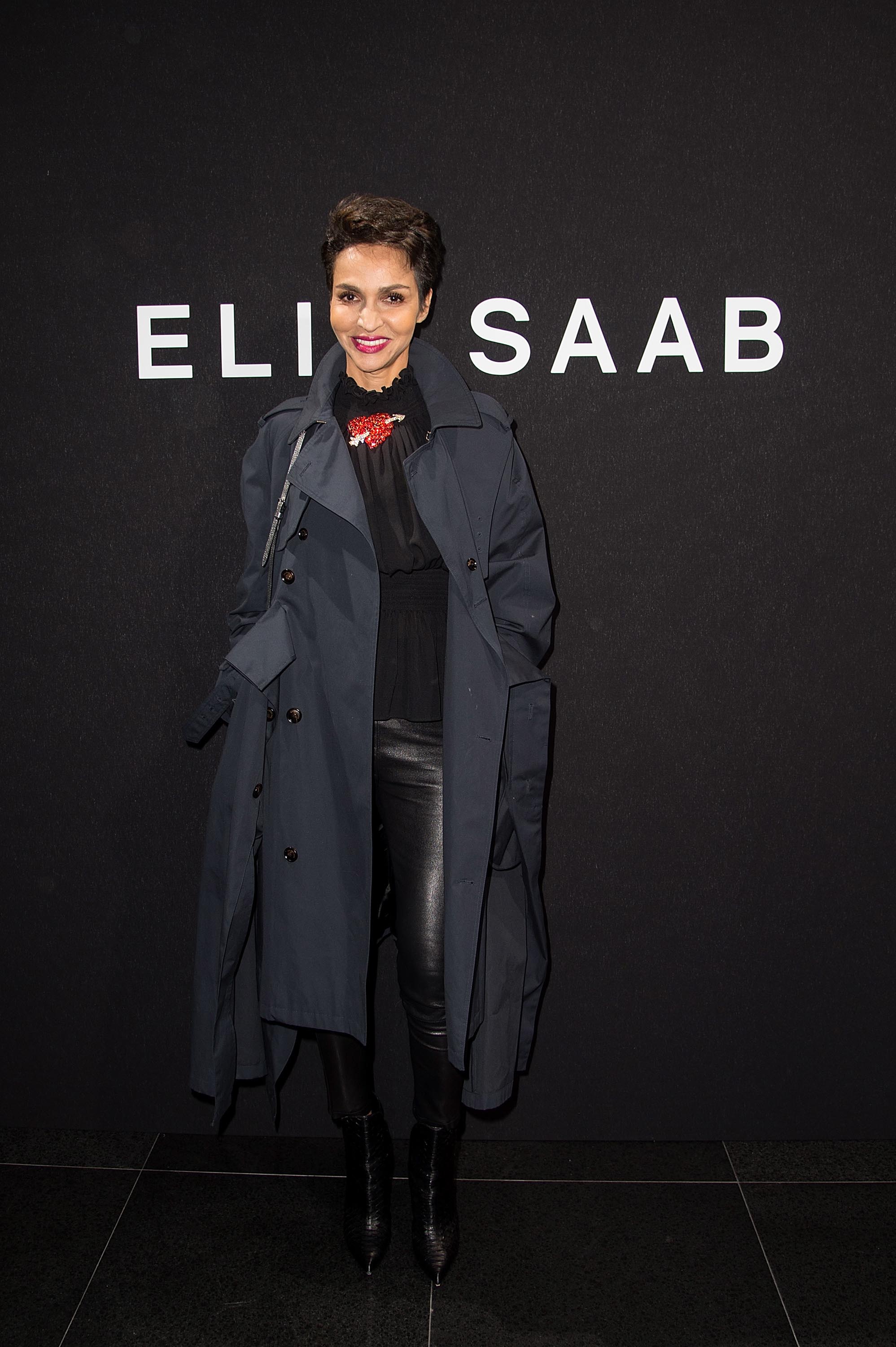 Farida Khelfa attends Paris Fashion Week