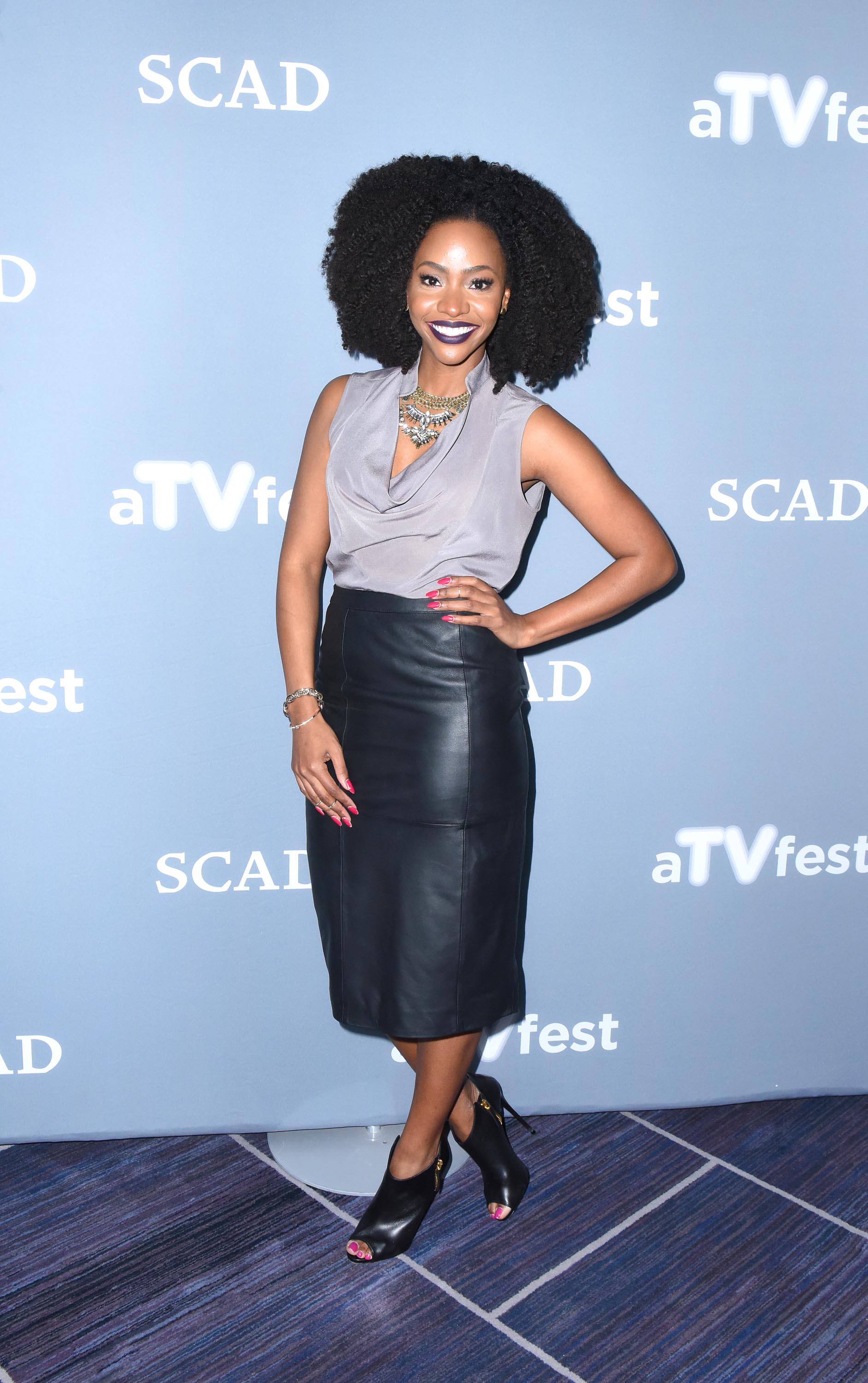 Teyonah Parris attends the press junket for ‘Survivors Remorse’