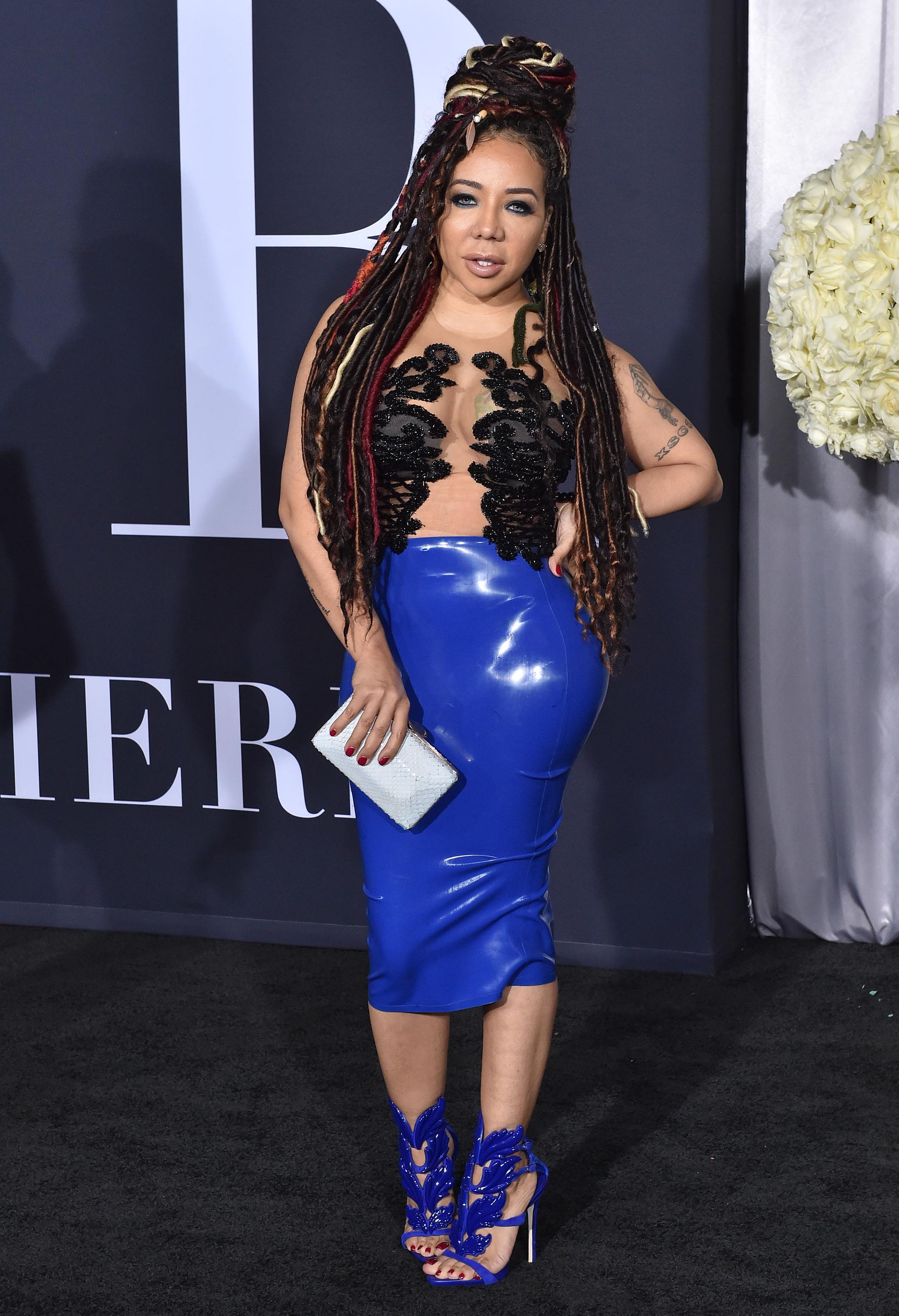 Tameka Cottle arrives at the premiere of Universal Pictures’ ‘Fifty Shades Darker’