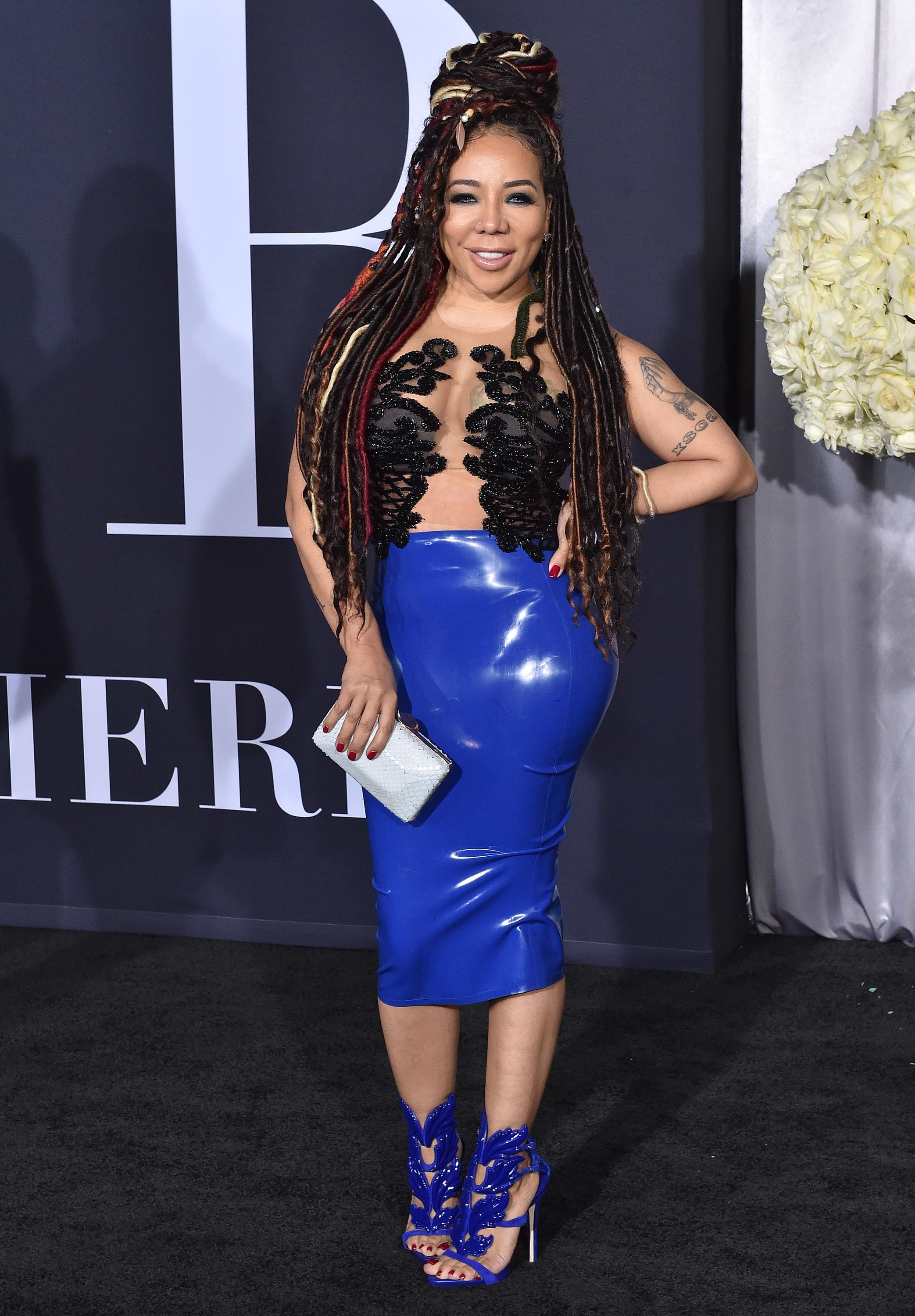 Tameka Cottle arrives at the premiere of Universal Pictures’ ‘Fifty Shades Darker’