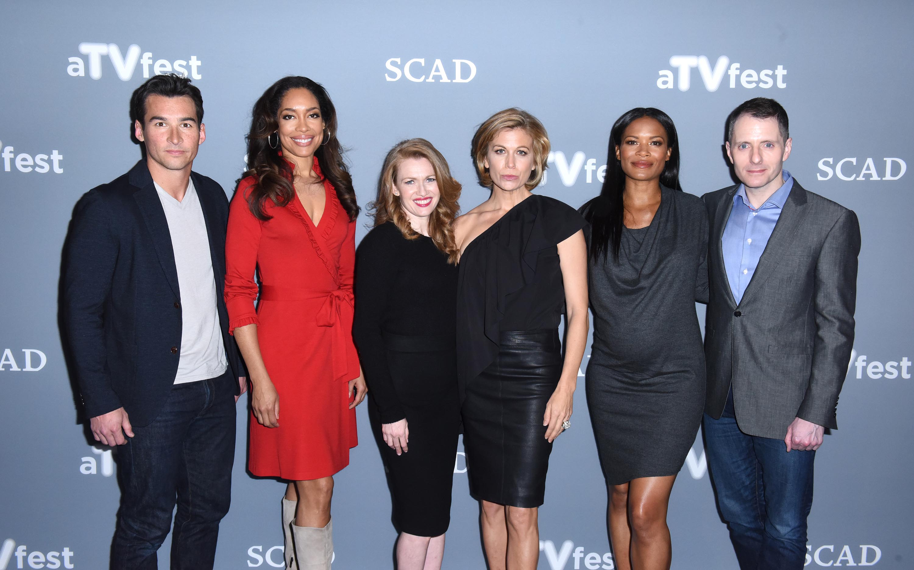 Sonya Walger attends a press junket for ‘The Catch’