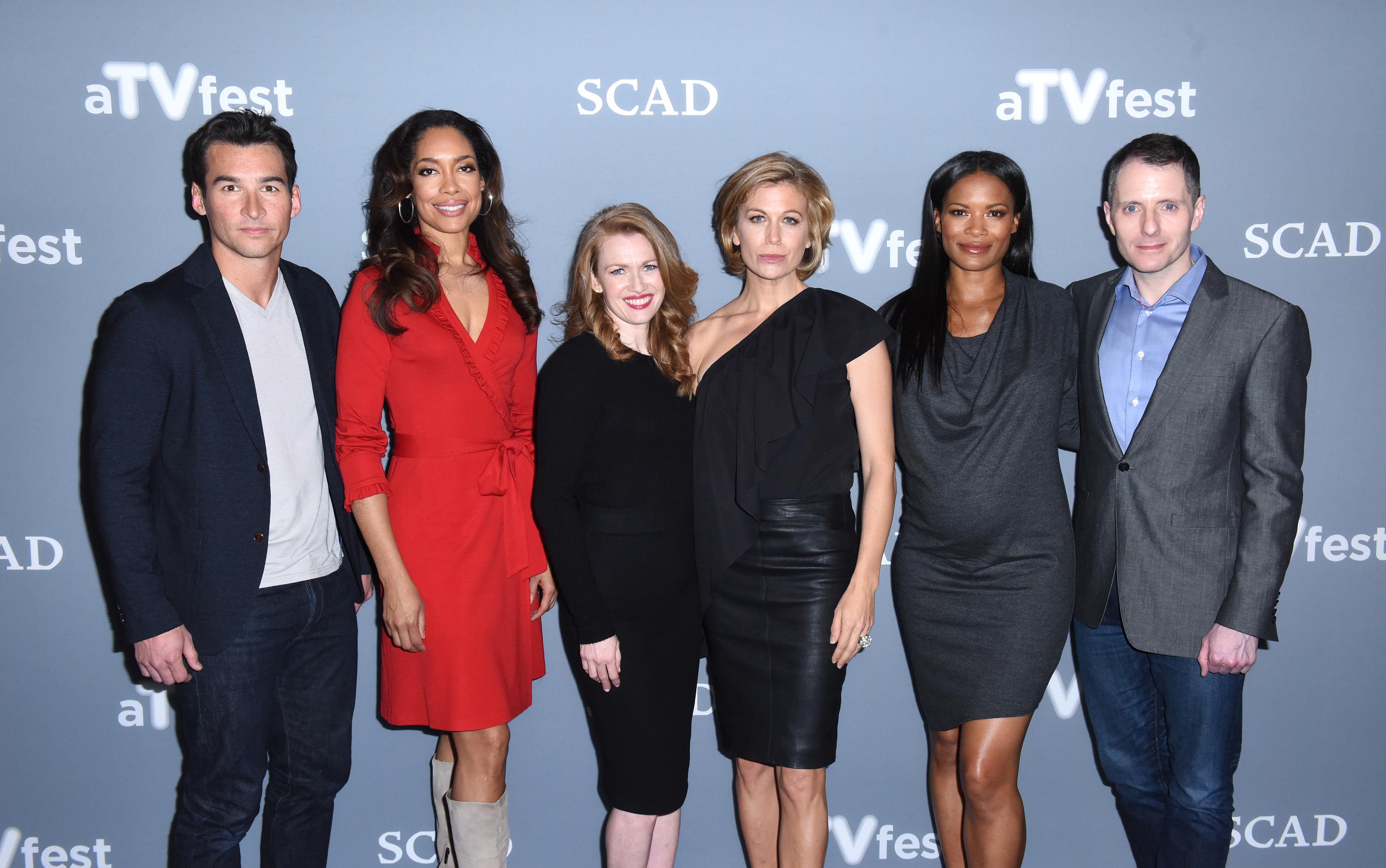 Sonya Walger attends a press junket for ‘The Catch’