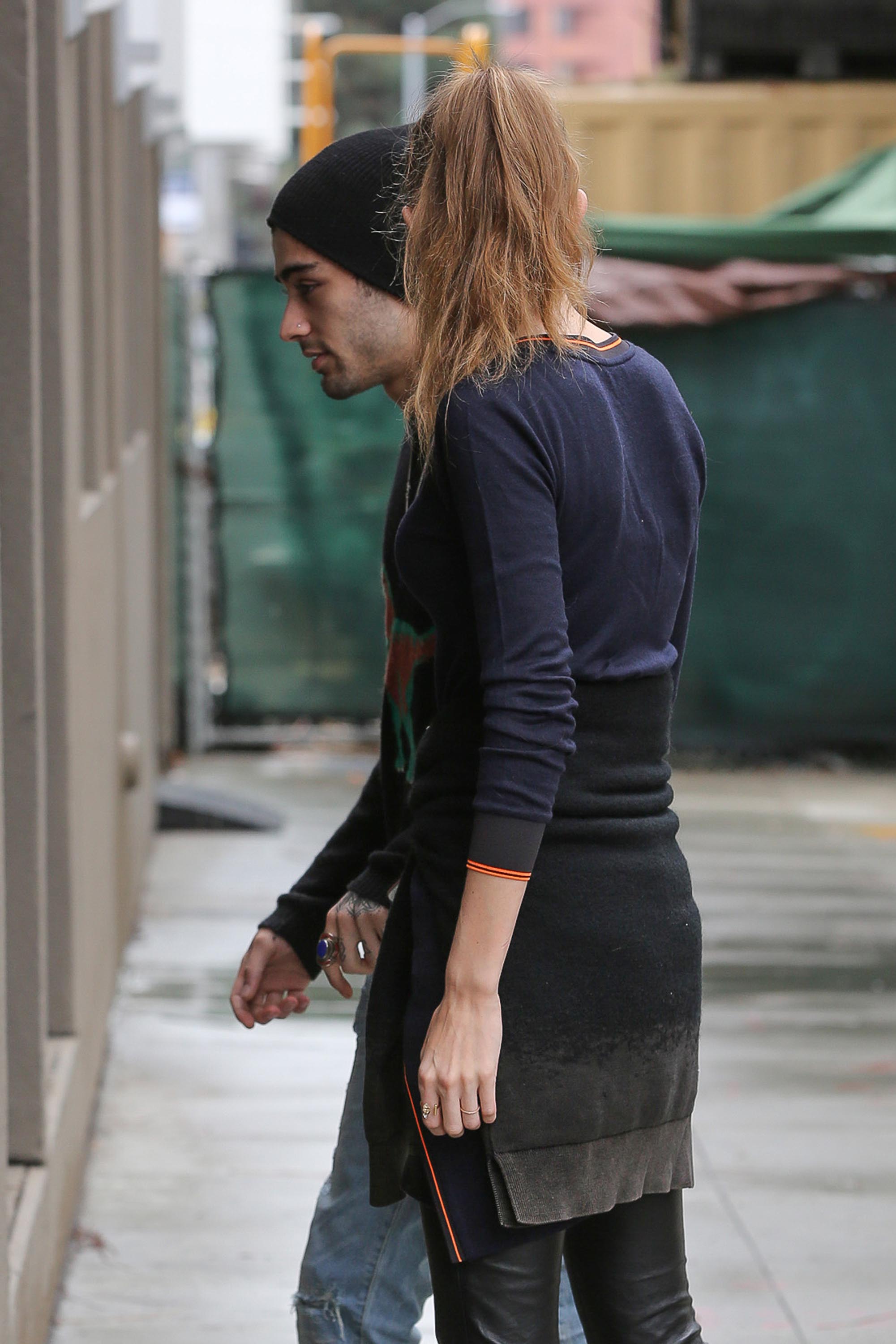 Gigi Hadid arriving at a office building