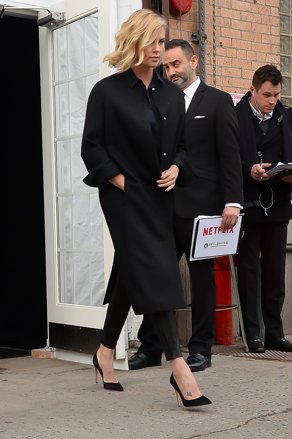 Charlize Theron leaves her Hotel