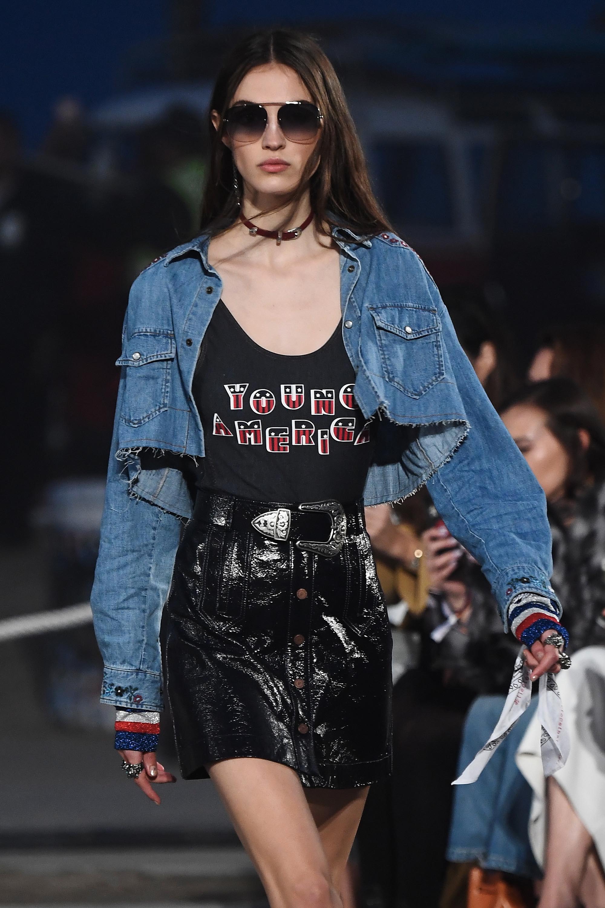 Camille Hurel walks the runway at the TommyLand Tommy Hilfiger Spring 2017 Fashion Show