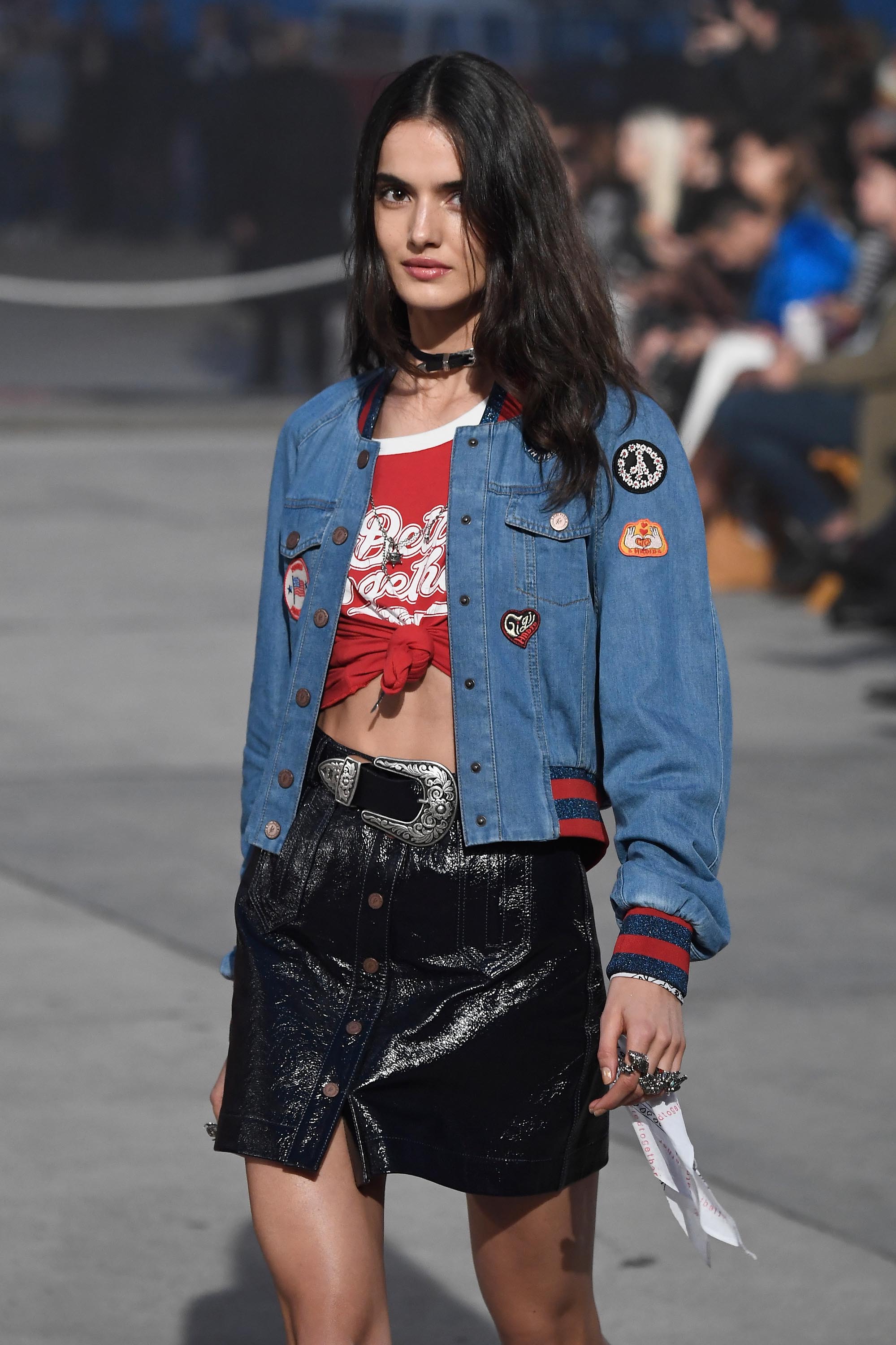 Camille Hurel walks the runway at the TommyLand Tommy Hilfiger Spring 2017 Fashion Show