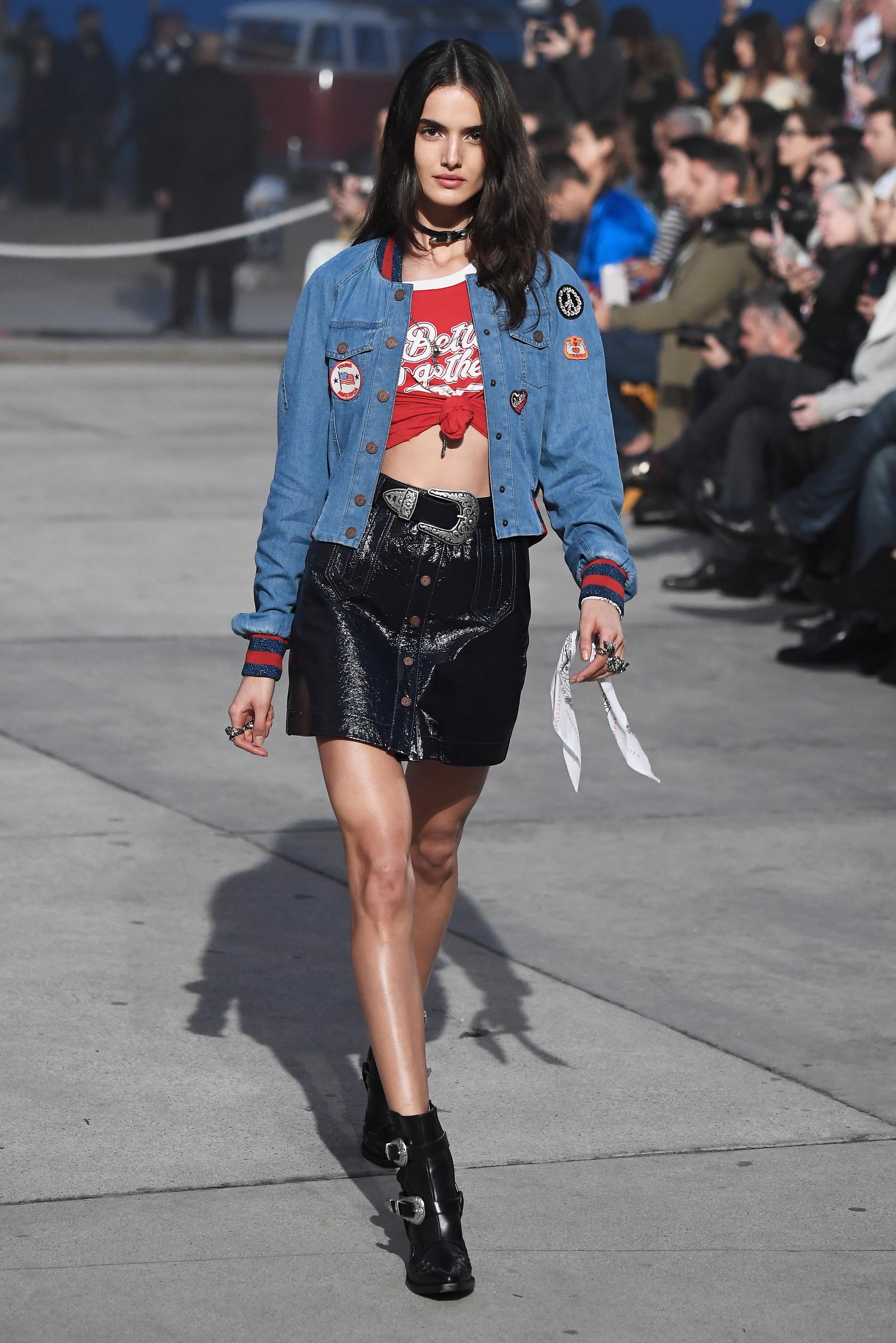 Camille Hurel walks the runway at the TommyLand Tommy Hilfiger Spring 2017 Fashion Show