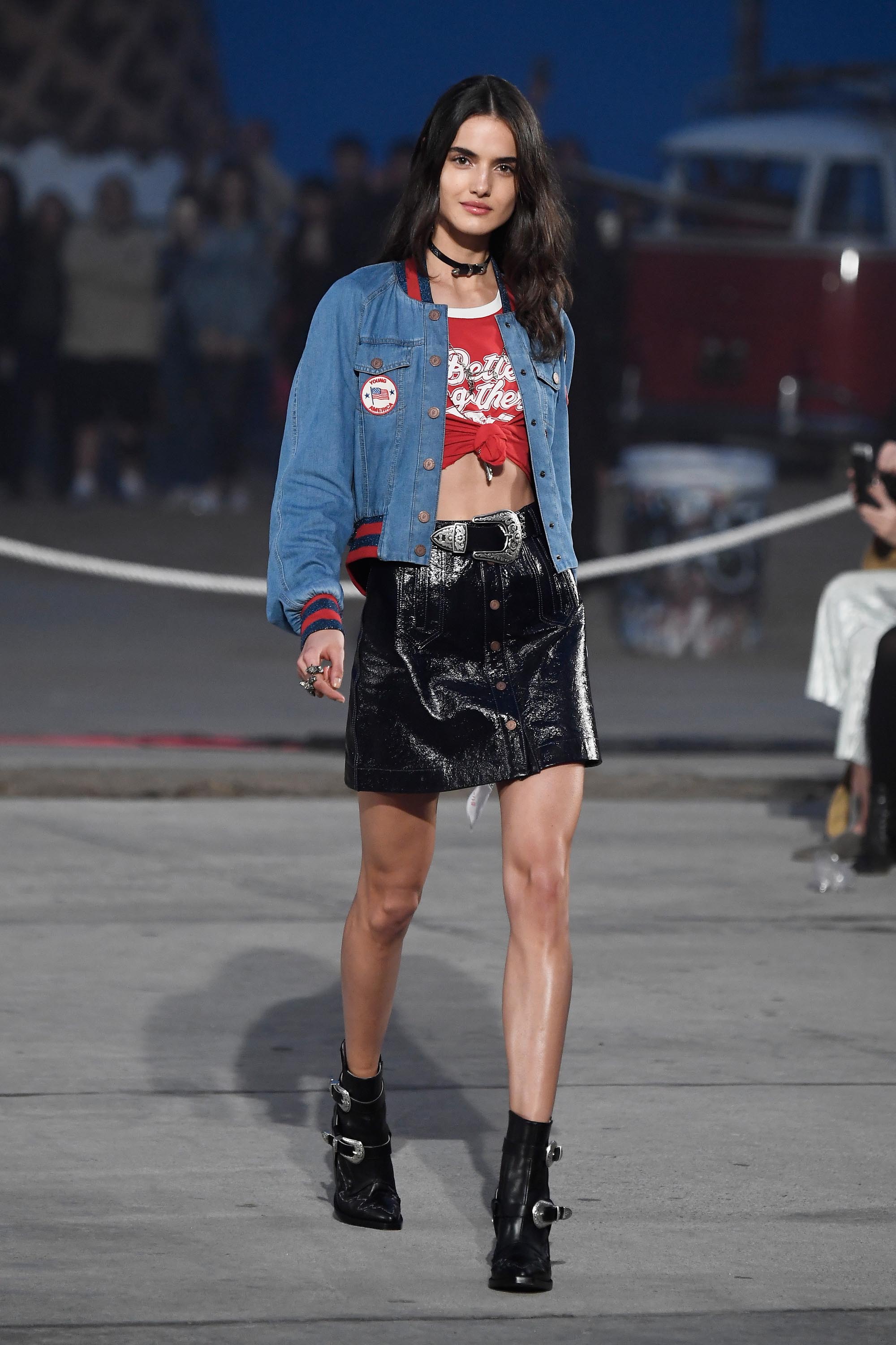 Camille Hurel walks the runway at the TommyLand Tommy Hilfiger Spring 2017 Fashion Show