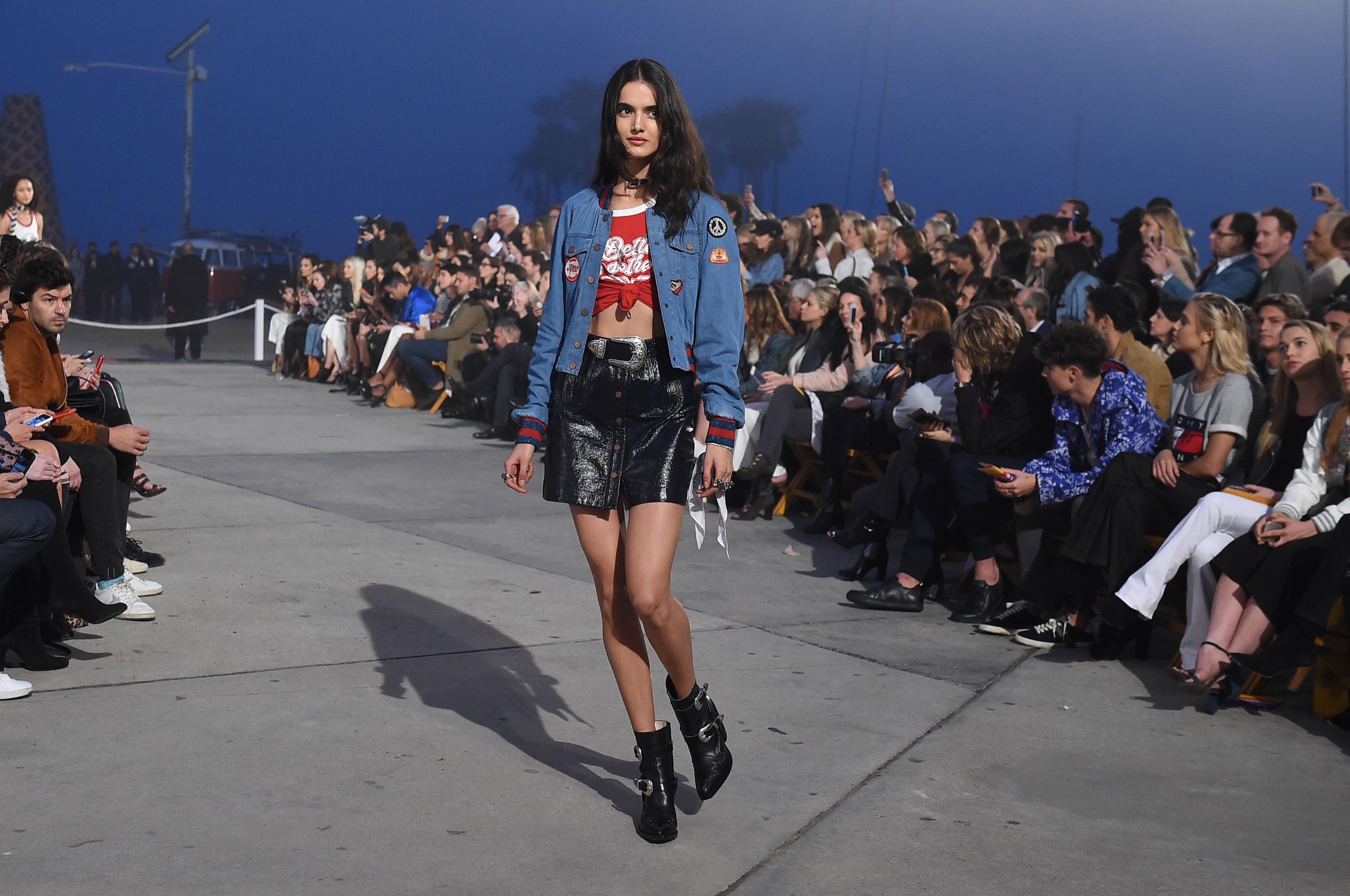Camille Hurel walks the runway at the TommyLand Tommy Hilfiger Spring 2017 Fashion Show