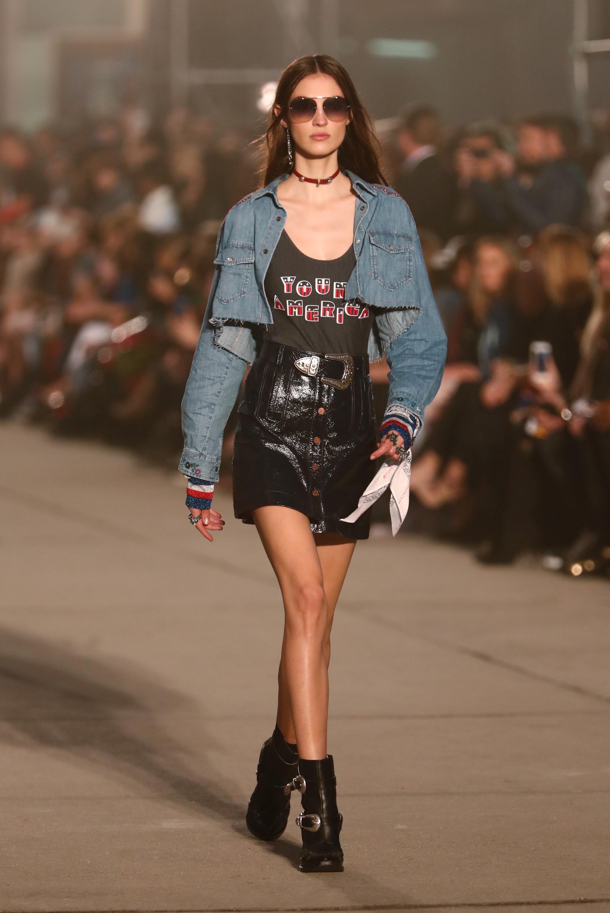 Camille Hurel walks the runway at the TommyLand Tommy Hilfiger Spring 2017 Fashion Show