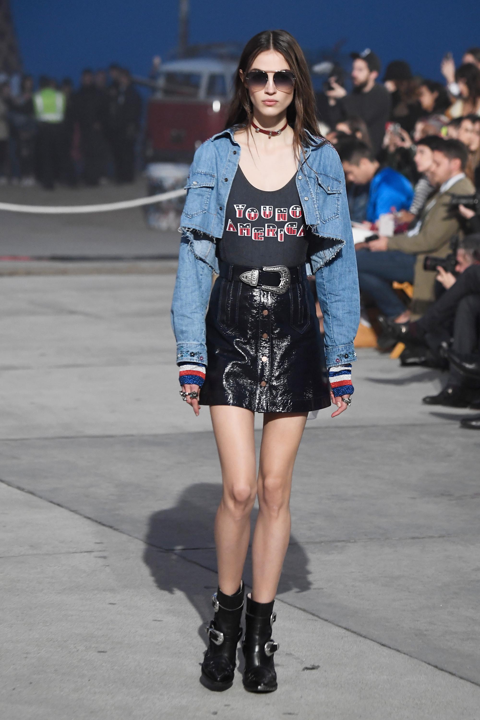 Camille Hurel walks the runway at the TommyLand Tommy Hilfiger Spring 2017 Fashion Show