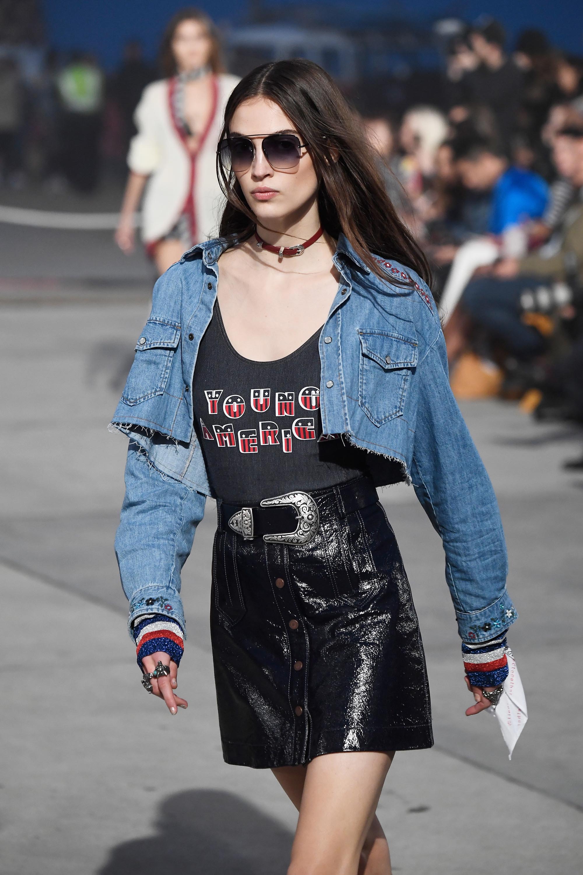 Camille Hurel walks the runway at the TommyLand Tommy Hilfiger Spring 2017 Fashion Show