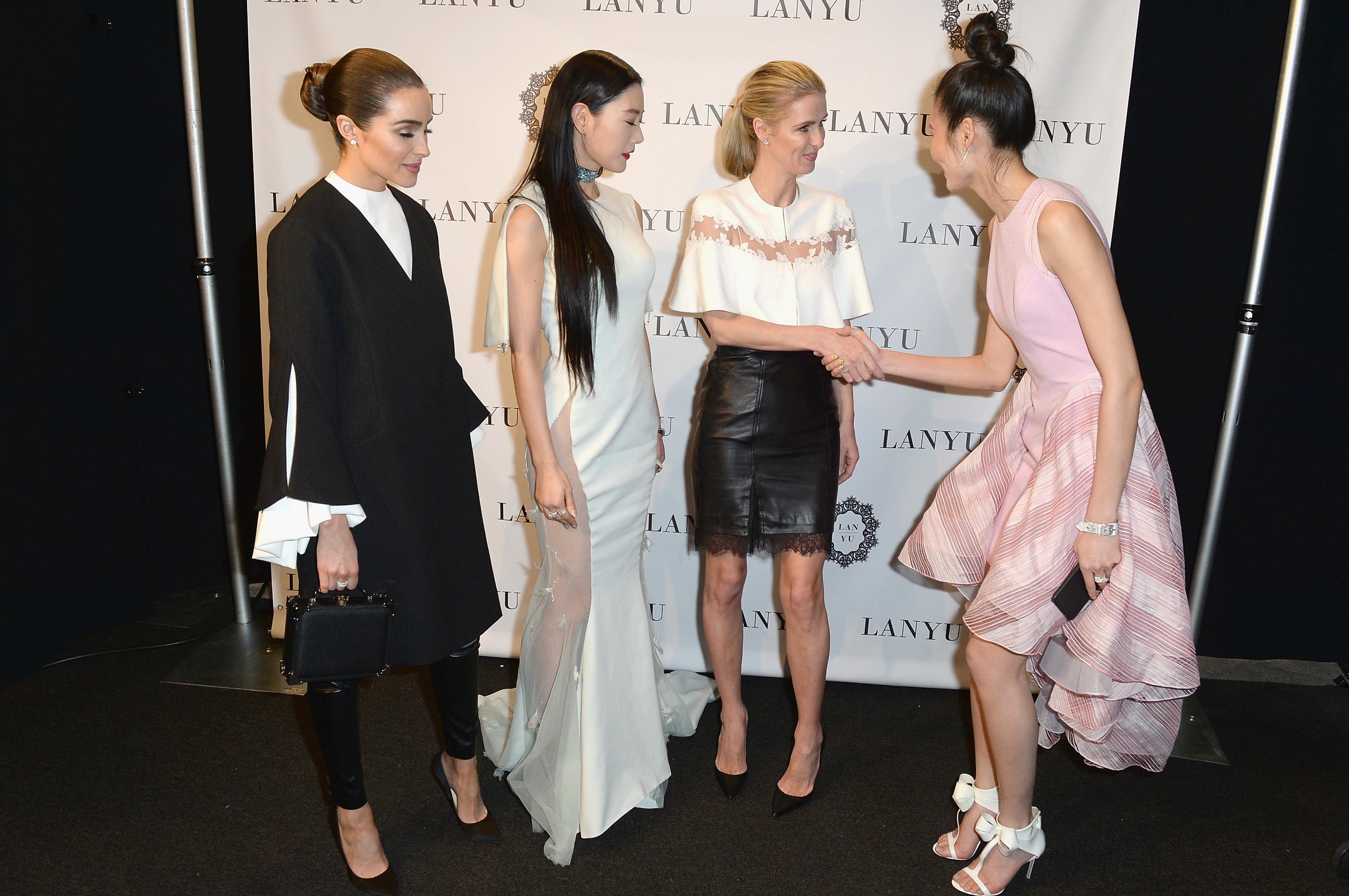 Nicky Hilton Rothschild attends the Lanyu collection Front Row
