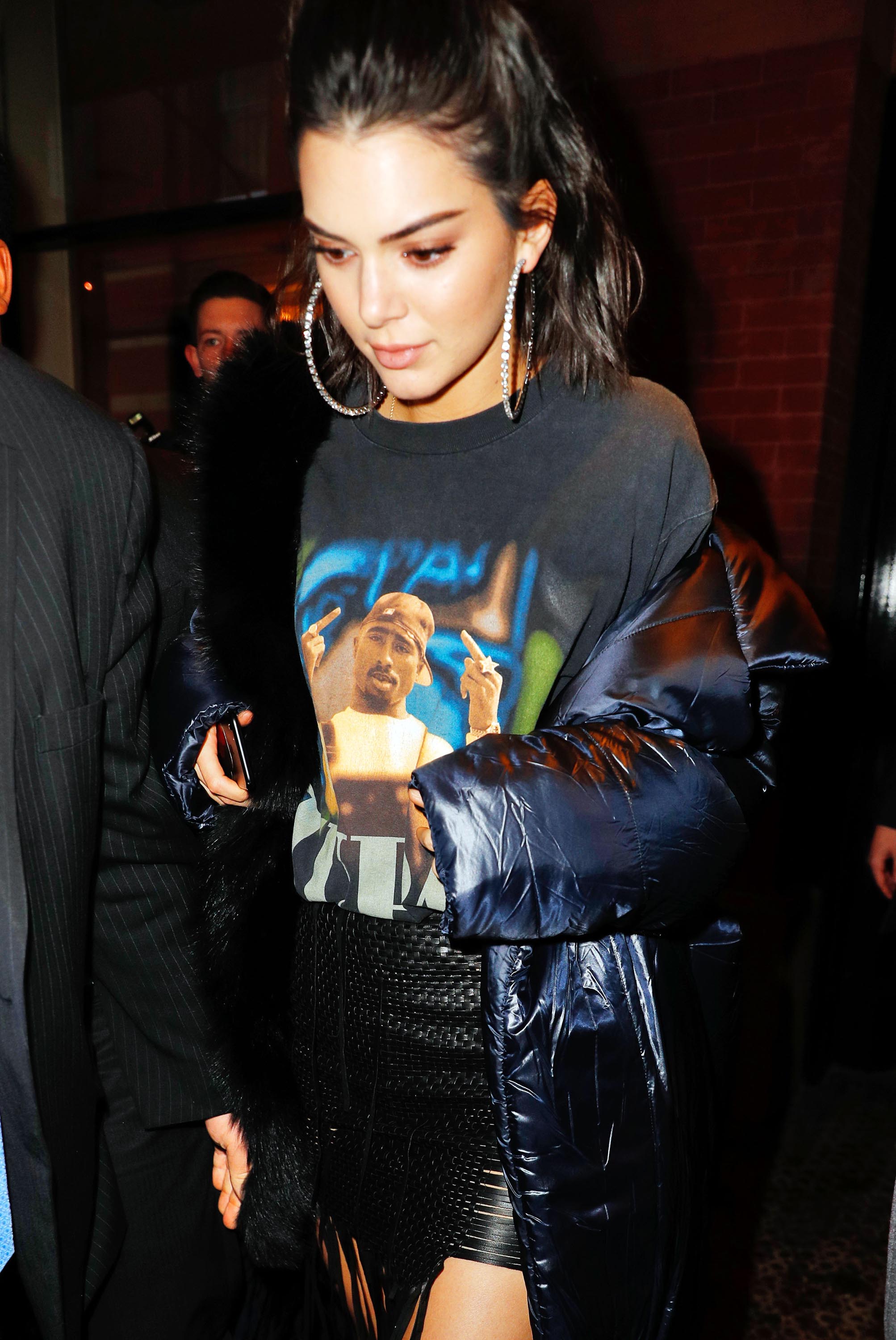 Kendall Jenner arriving at the V Magazine Pop Up Shop