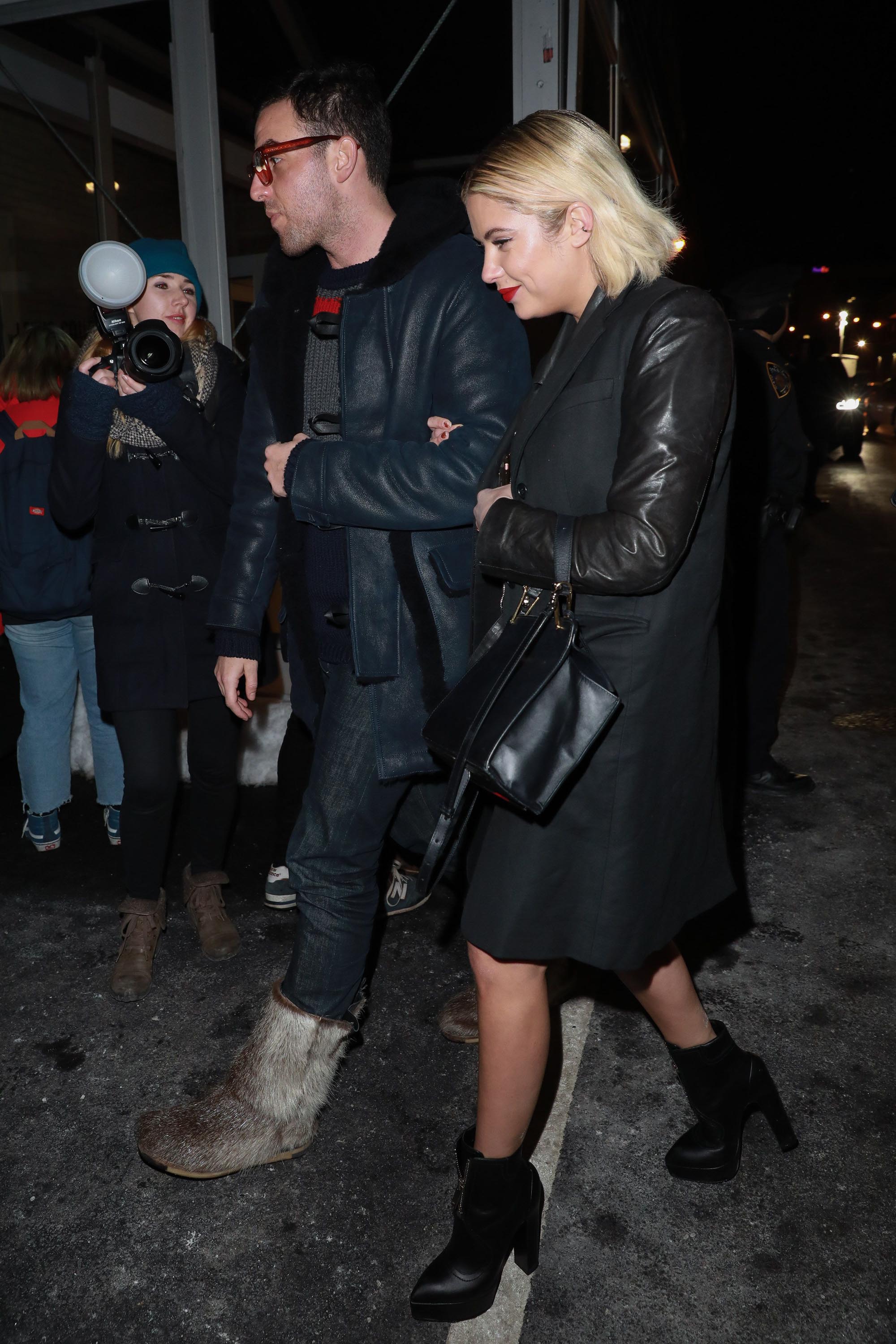 Ashley Benson attends the Jeremy Scott collection