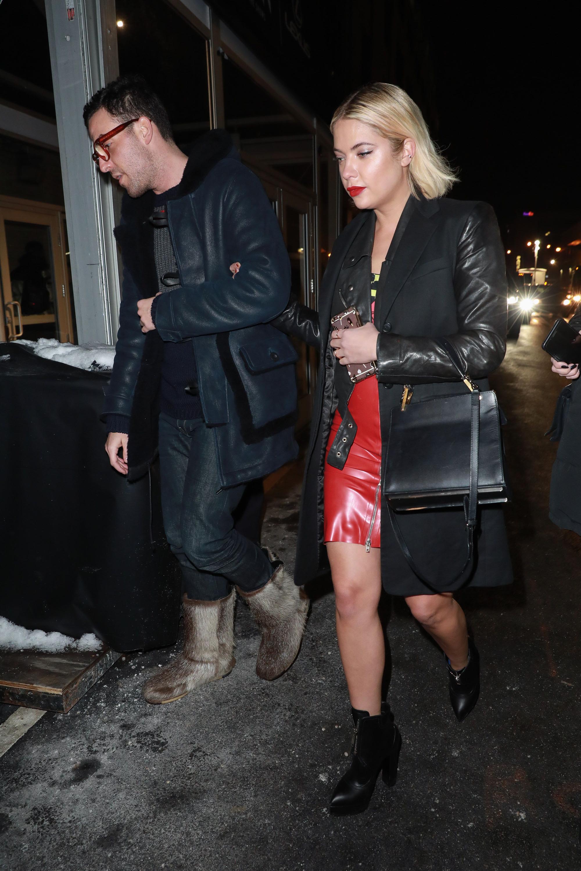 Ashley Benson attends the Jeremy Scott collection