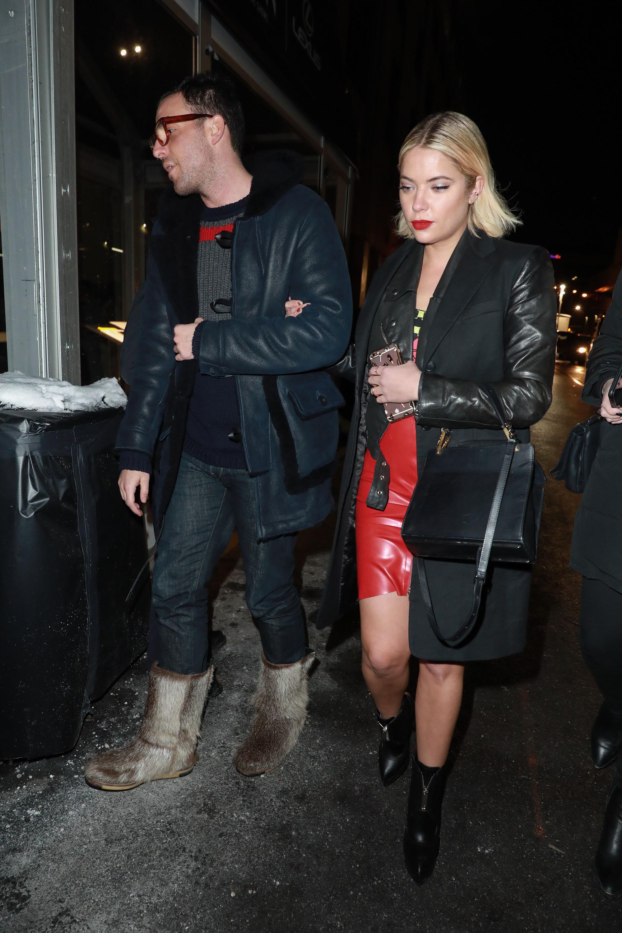 Ashley Benson attends the Jeremy Scott collection