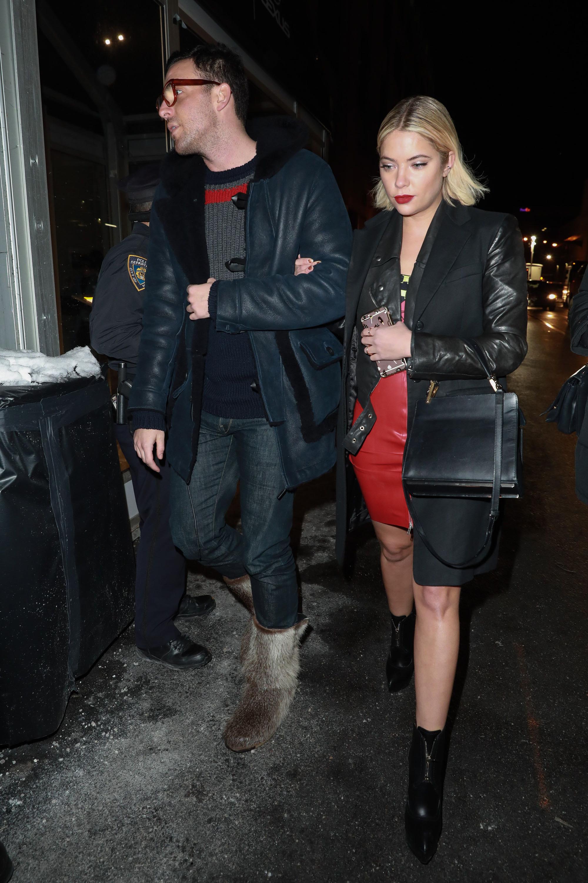 Ashley Benson attends the Jeremy Scott collection