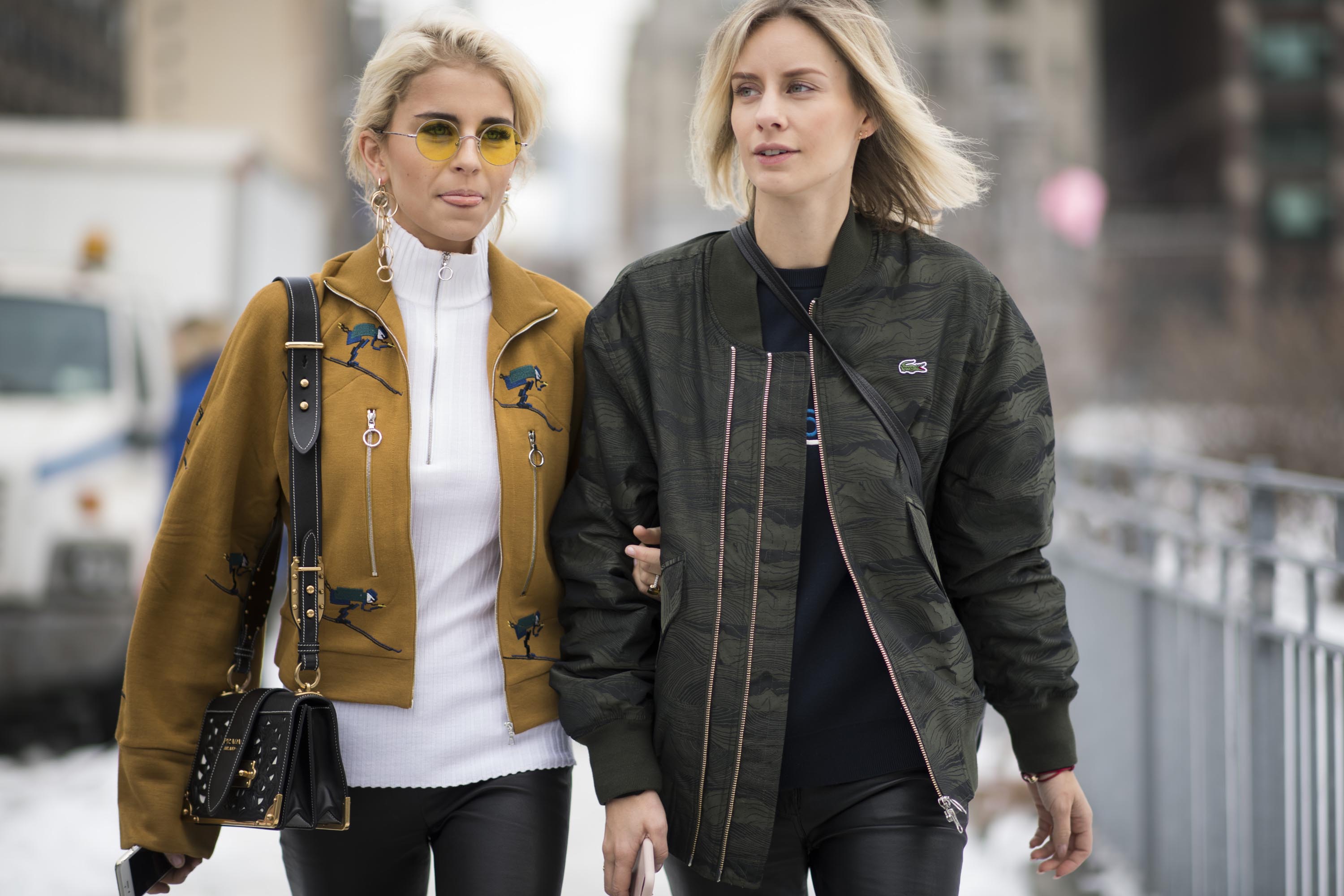 Caroline Daur attends Spring Studios outside the Lacoste show