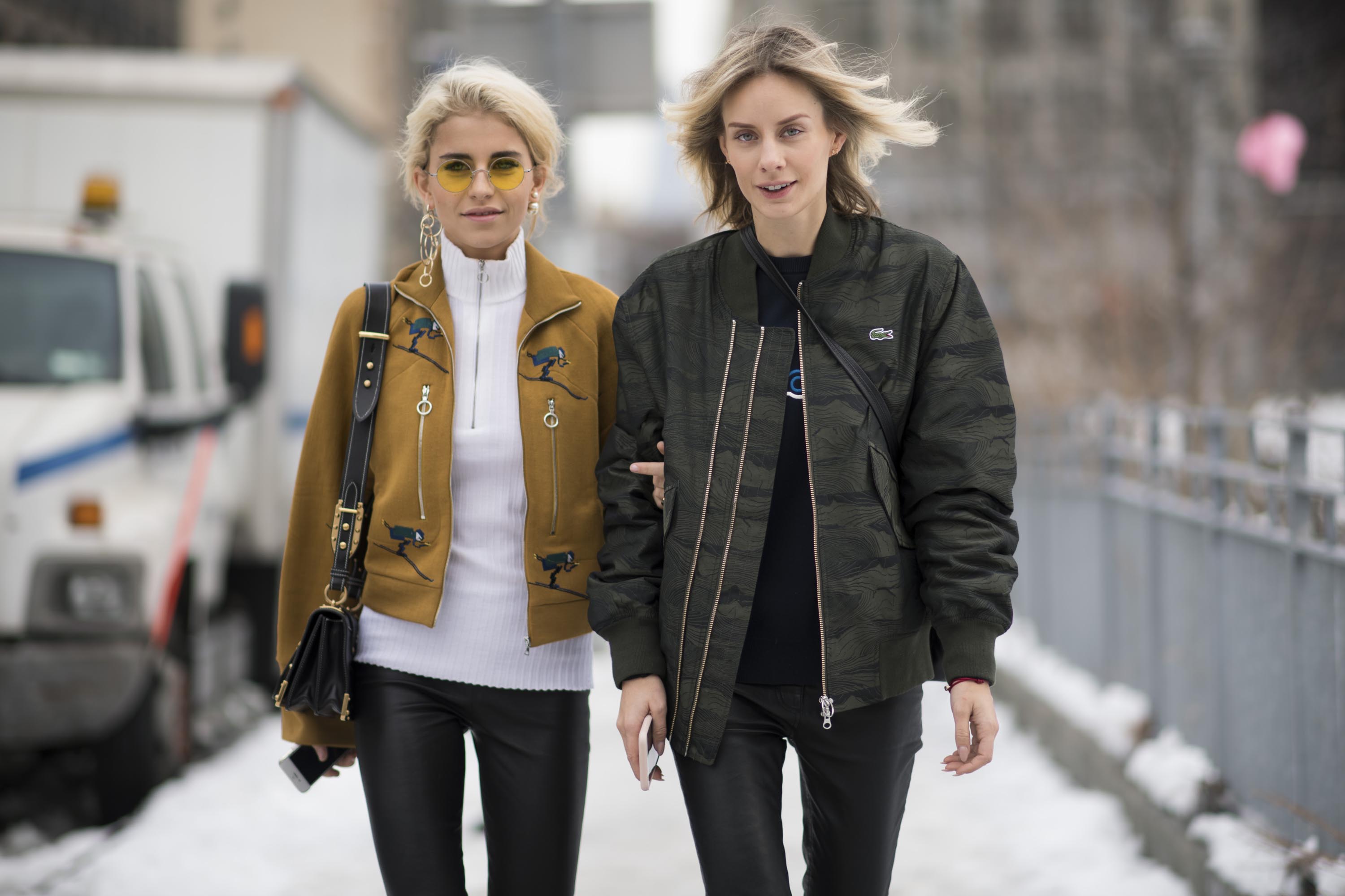 Caroline Daur attends Spring Studios outside the Lacoste show