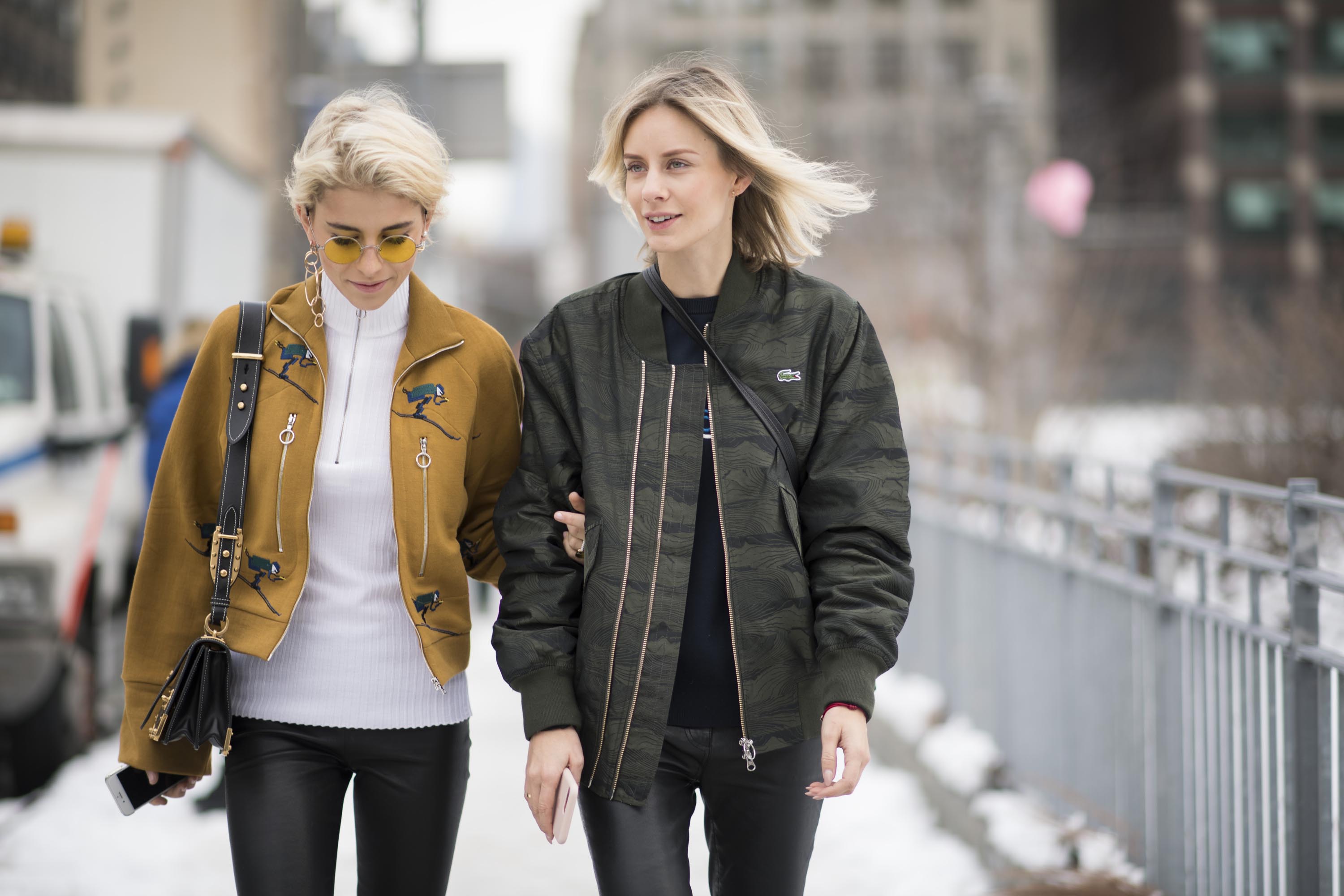 Caroline Daur attends Spring Studios outside the Lacoste show