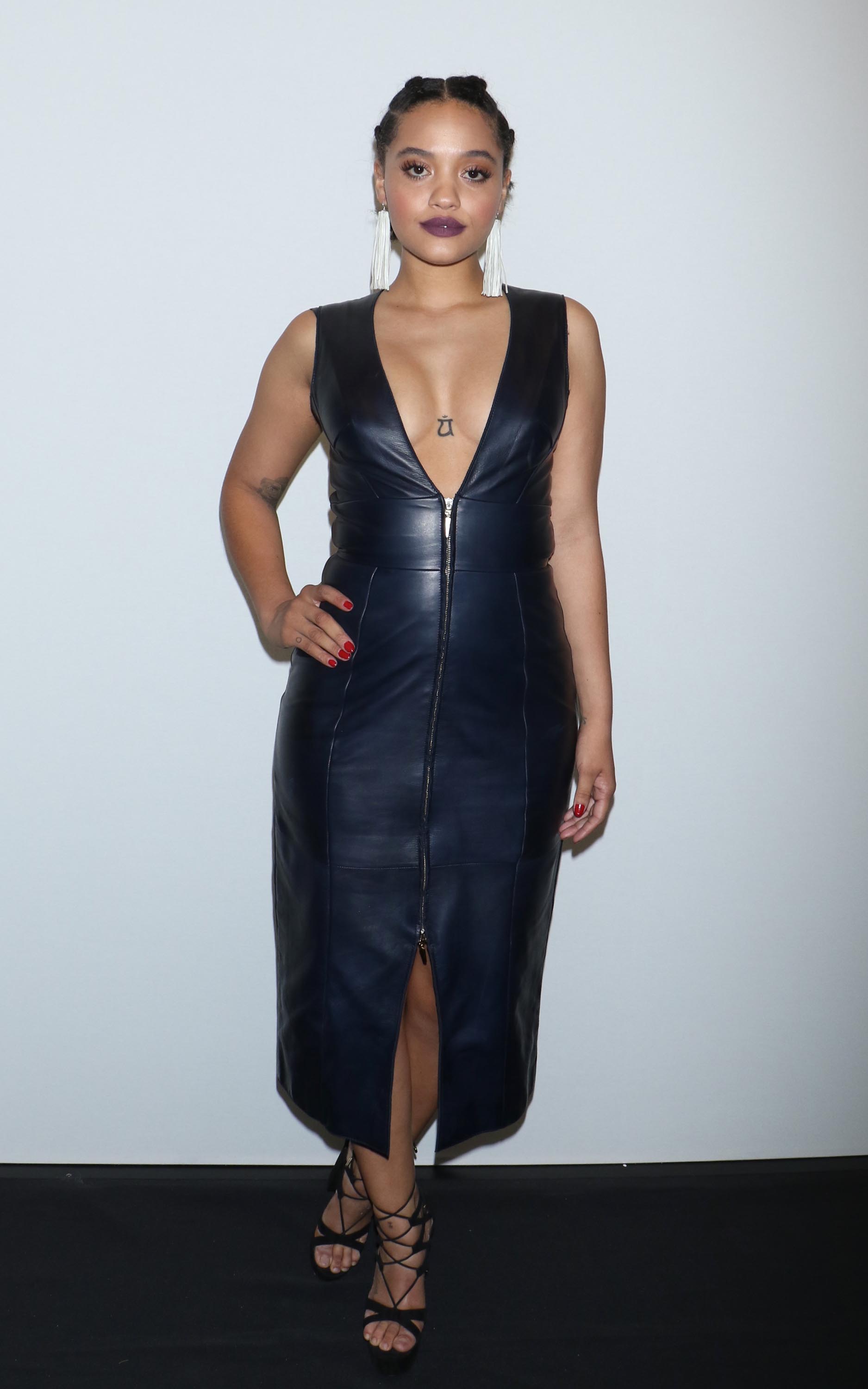 Kiersey Clemons attends the Prabal Gurung show