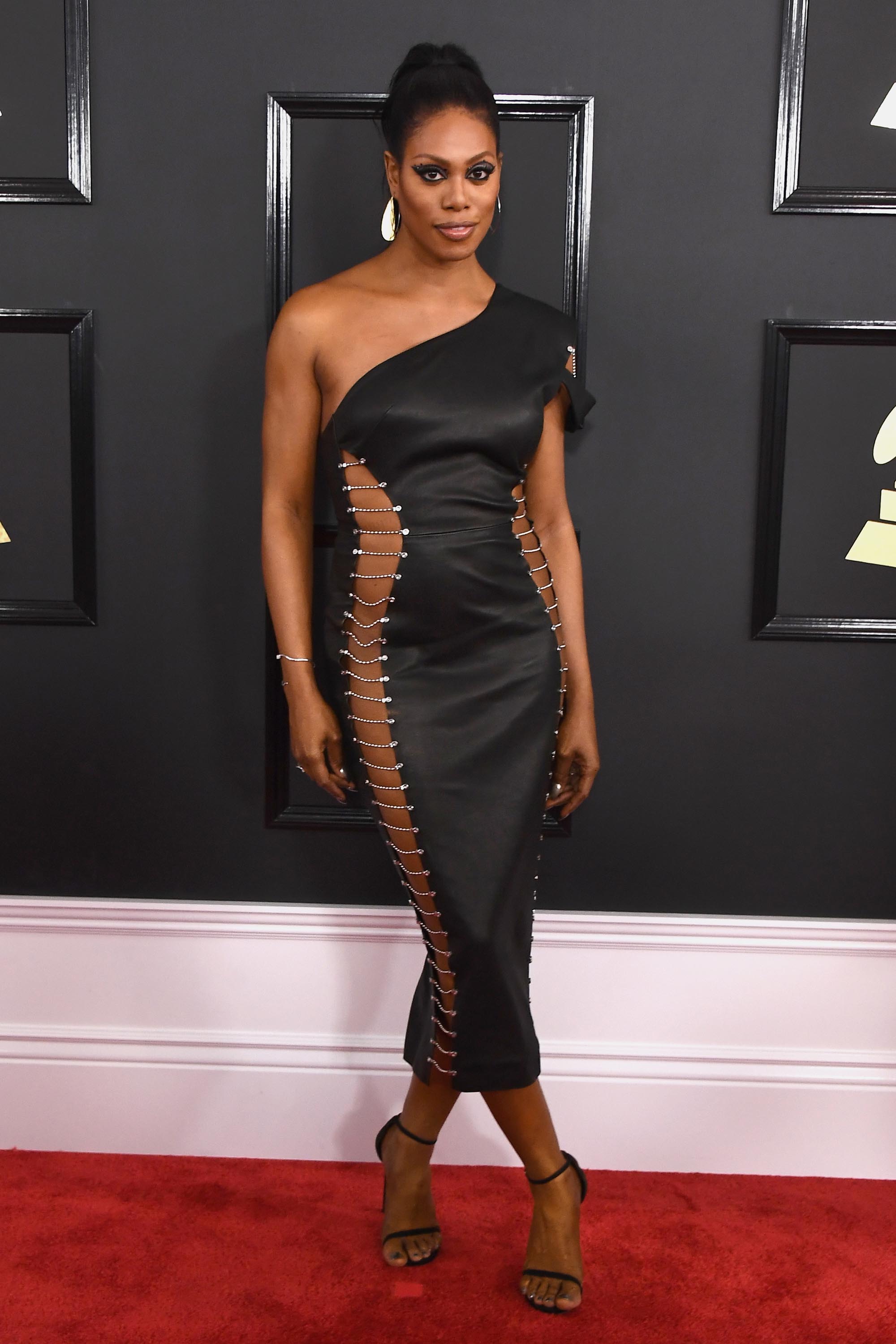 Laverne Cox attends The 59th GRAMMY Awards