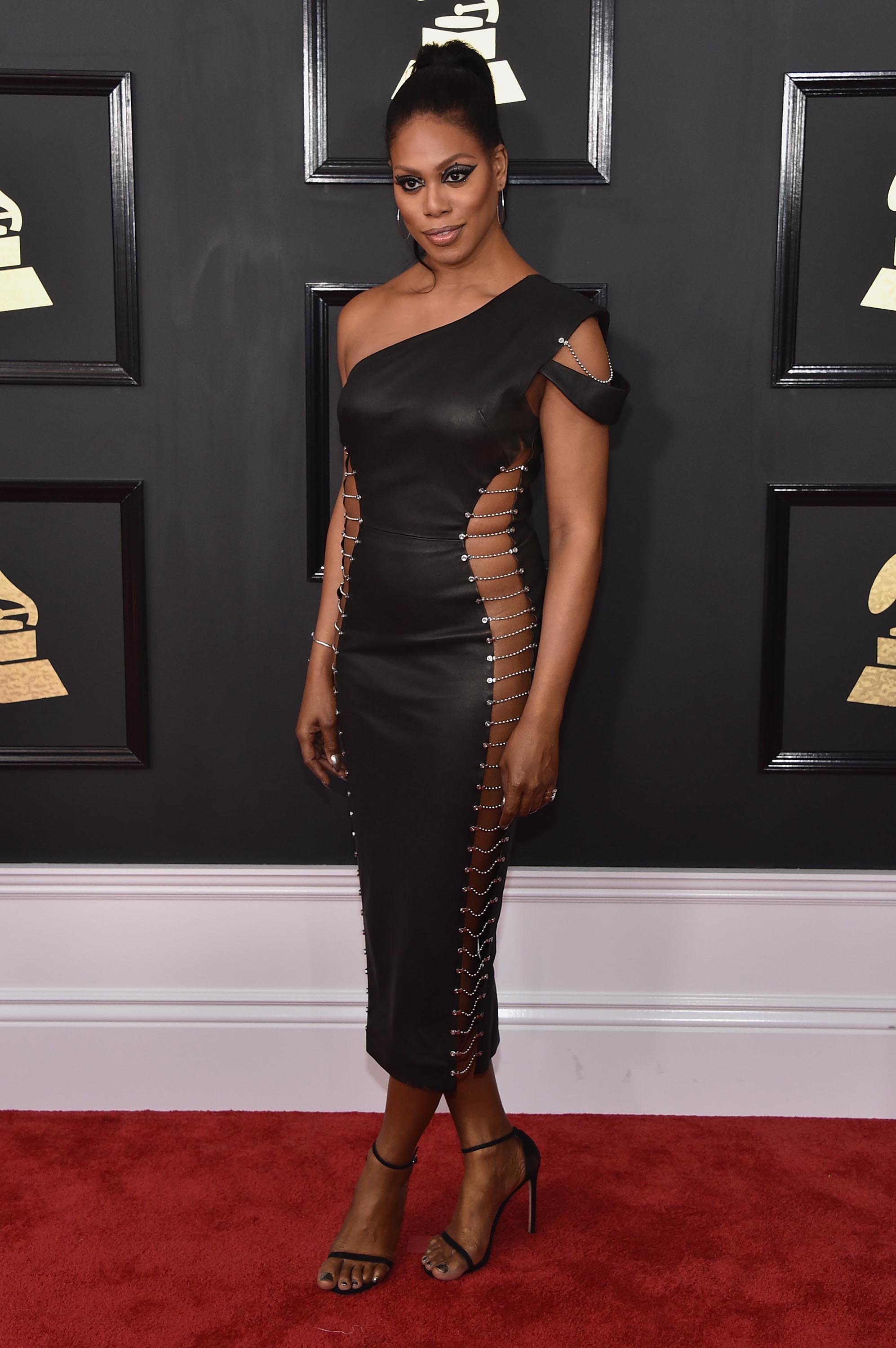 Laverne Cox attends The 59th GRAMMY Awards