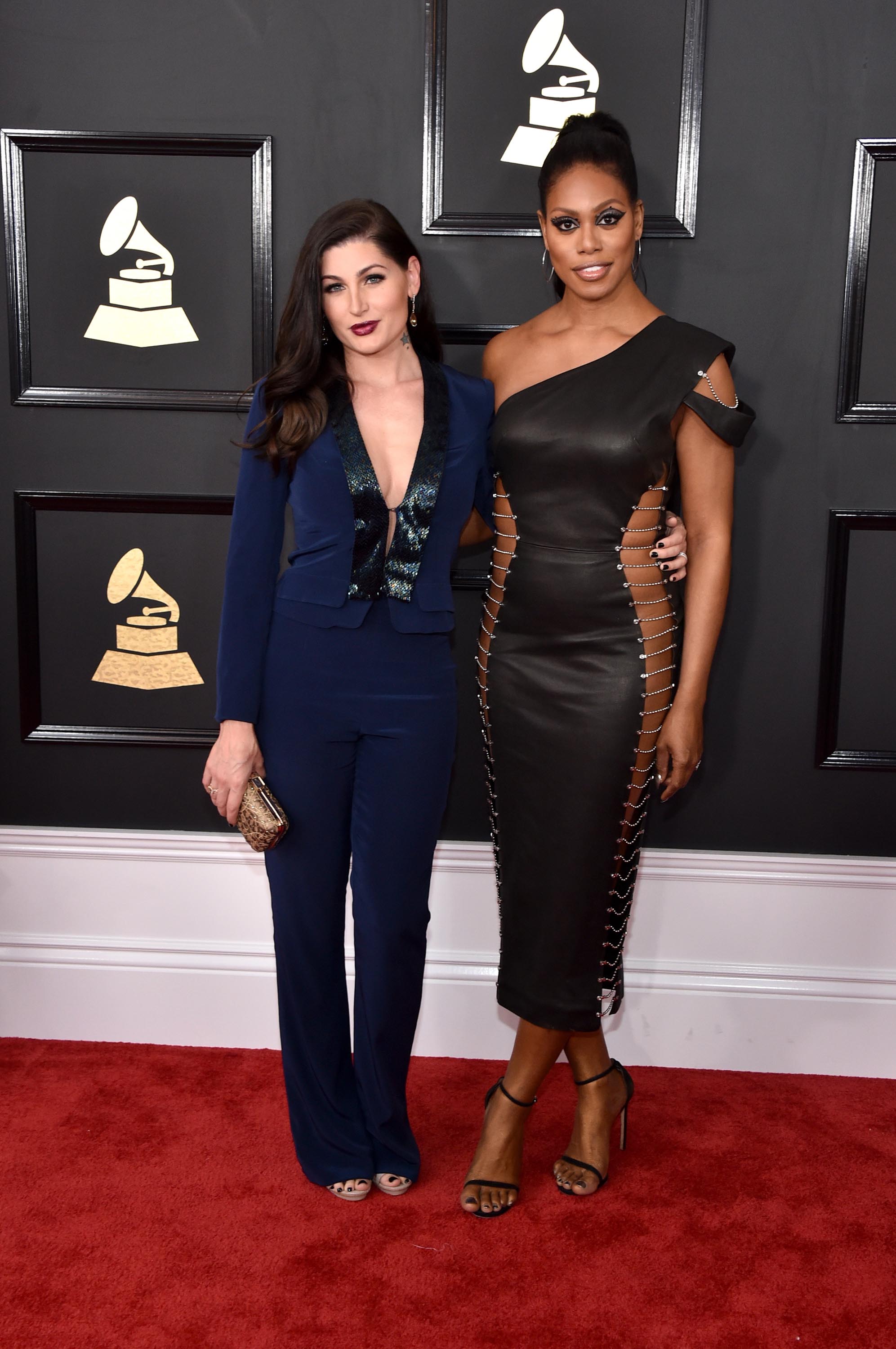 Laverne Cox attends The 59th GRAMMY Awards