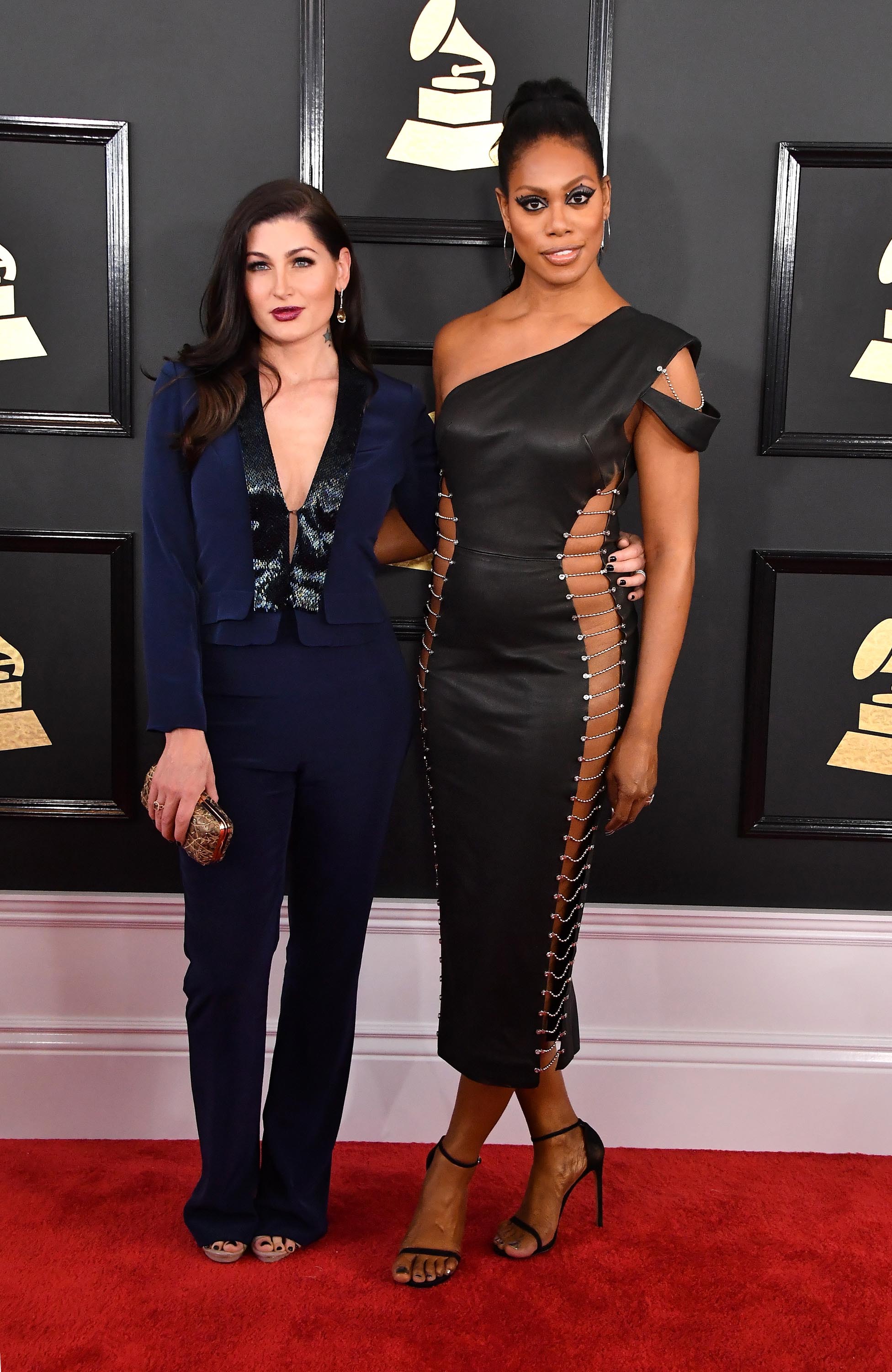 Laverne Cox attends The 59th GRAMMY Awards