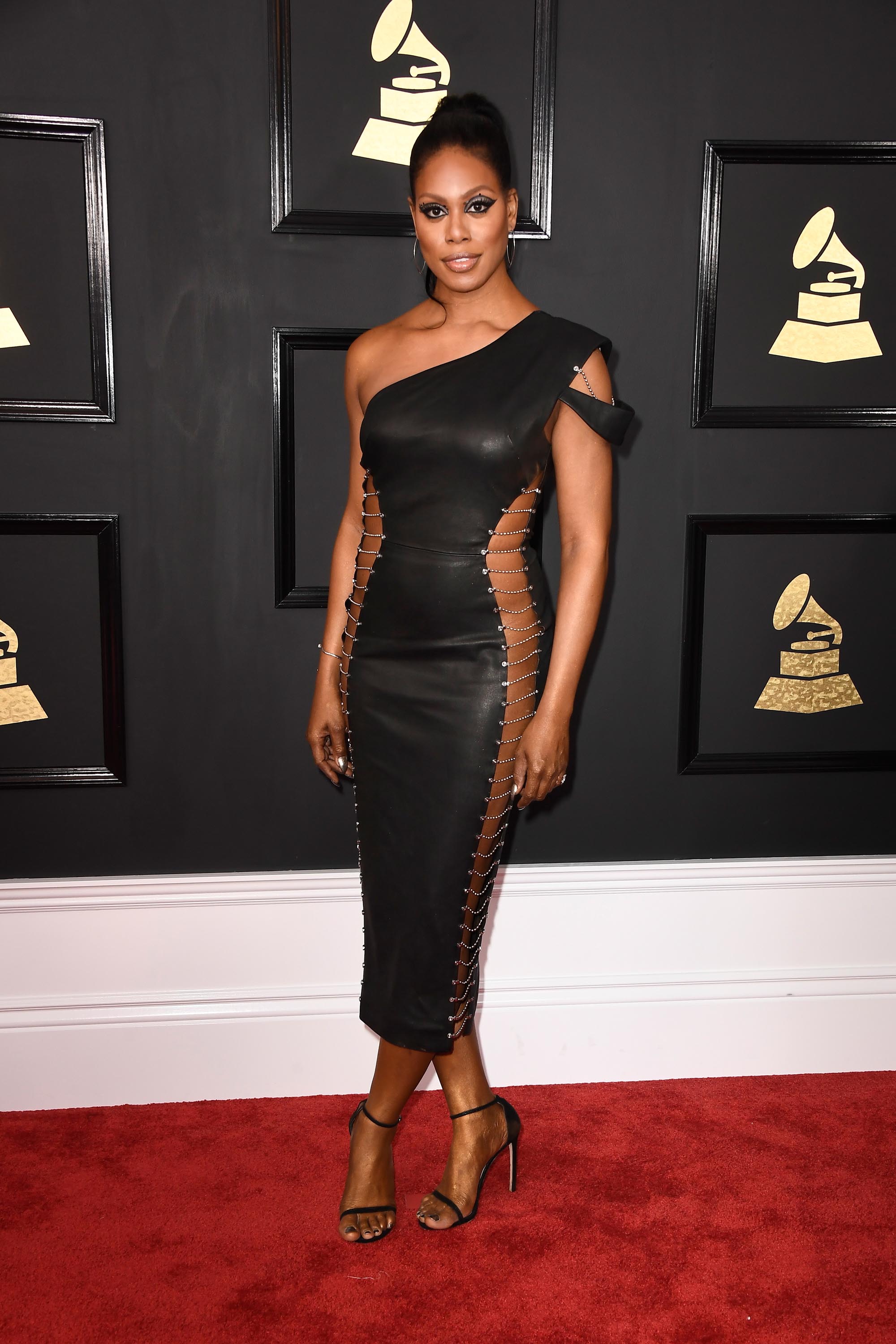 Laverne Cox attends The 59th GRAMMY Awards