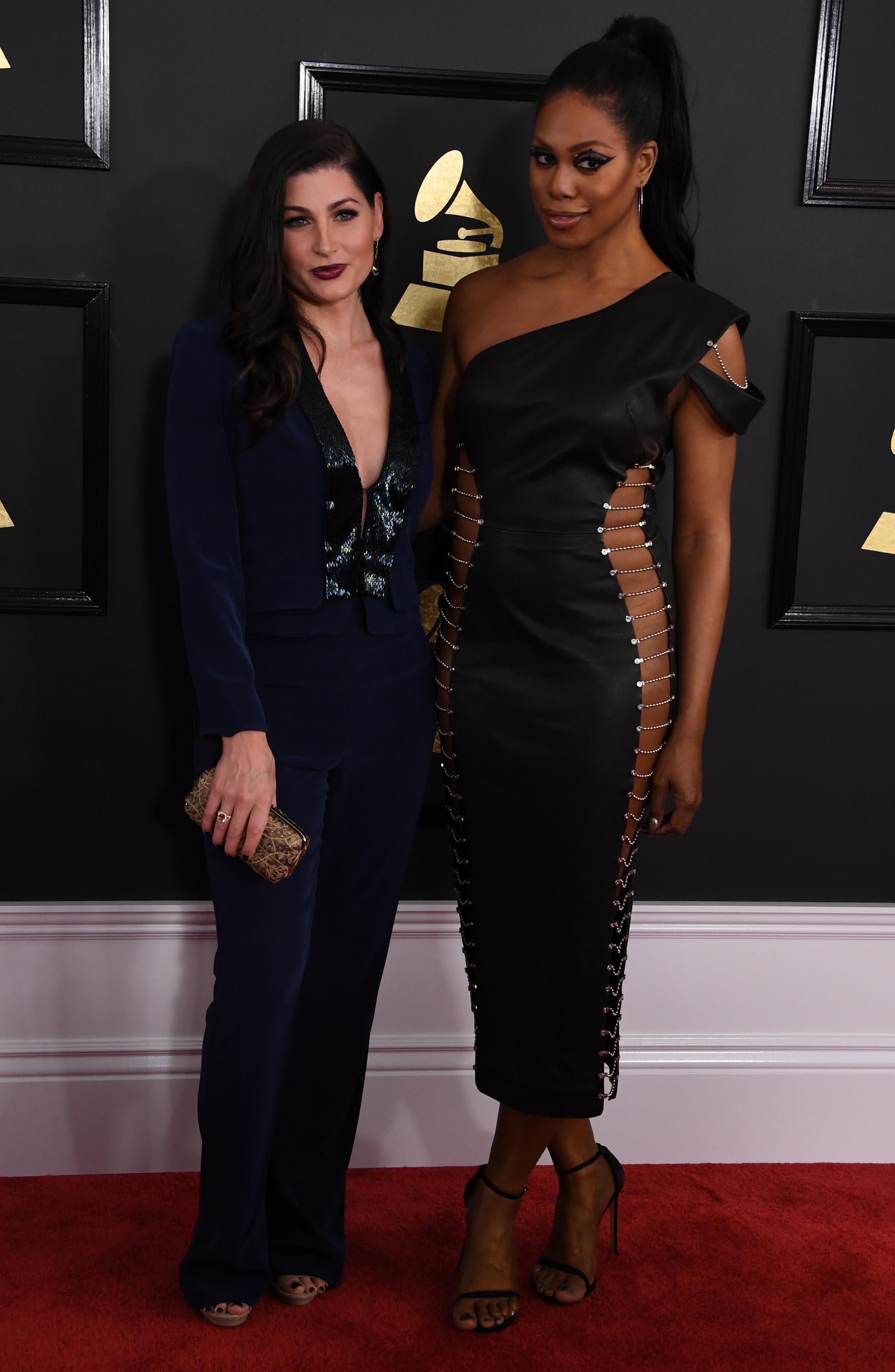 Laverne Cox attends The 59th GRAMMY Awards